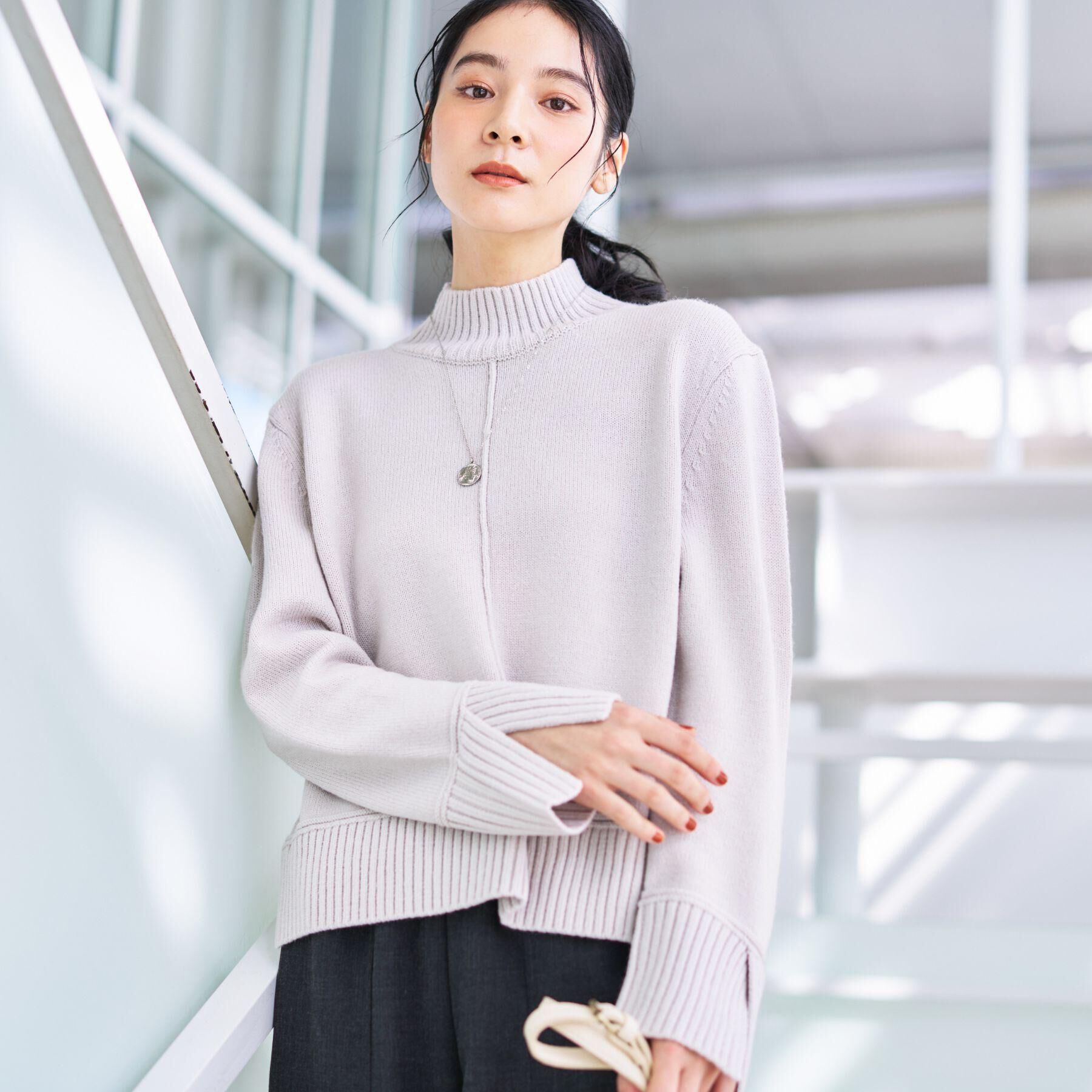 Dessin「【洗える】センタータックラインハイネックニット」|ニット・セーター|