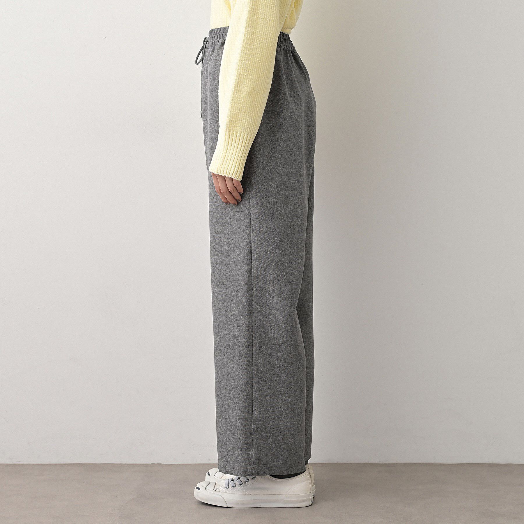 Dessin「【セットアップ可/ウエスト総ゴム】ツイードライクワイドパンツ」|その他|