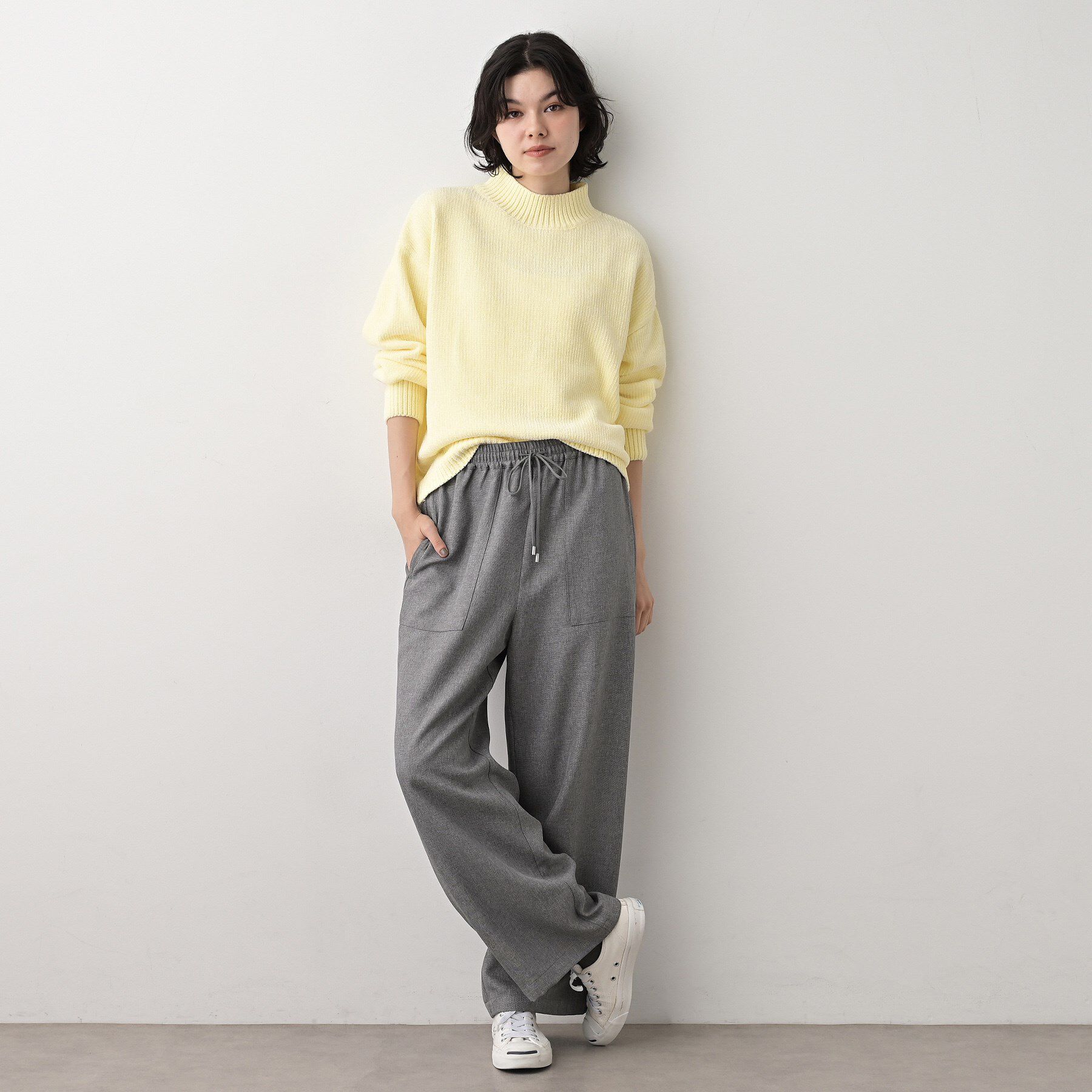 Dessin「【セットアップ可/ウエスト総ゴム】ツイードライクワイドパンツ」|その他|