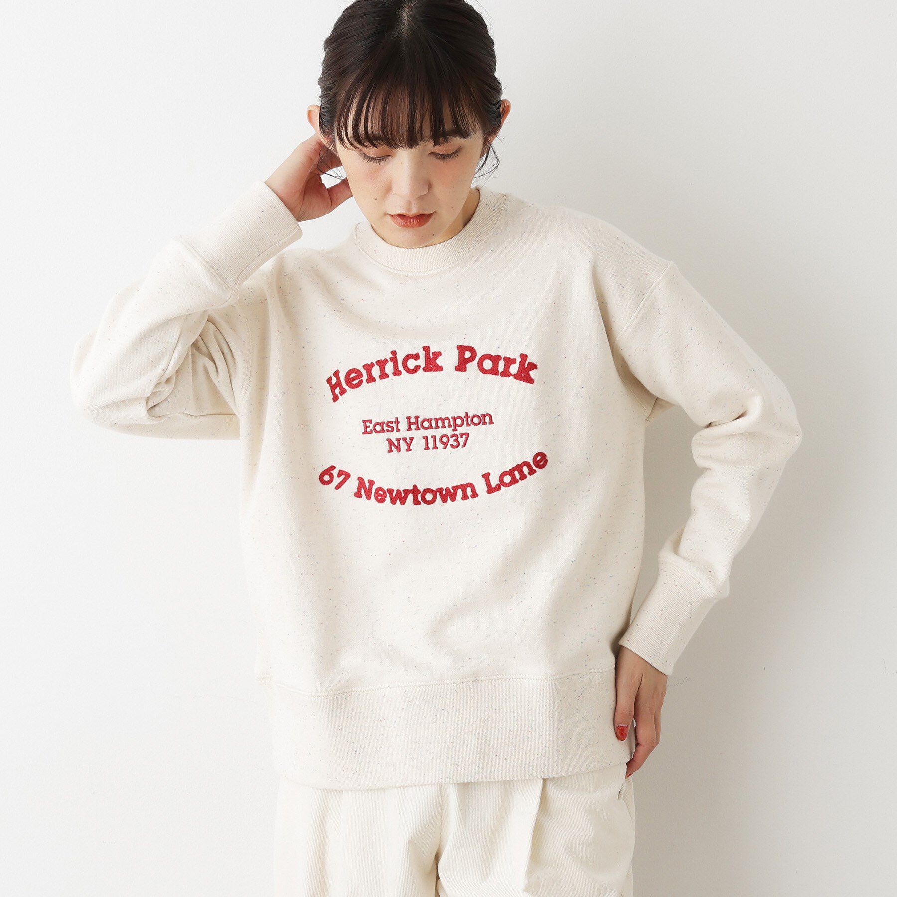 Dessin「【ユニセックス/洗える】ネップ裏毛スウェットトレーナー」|パーカー|