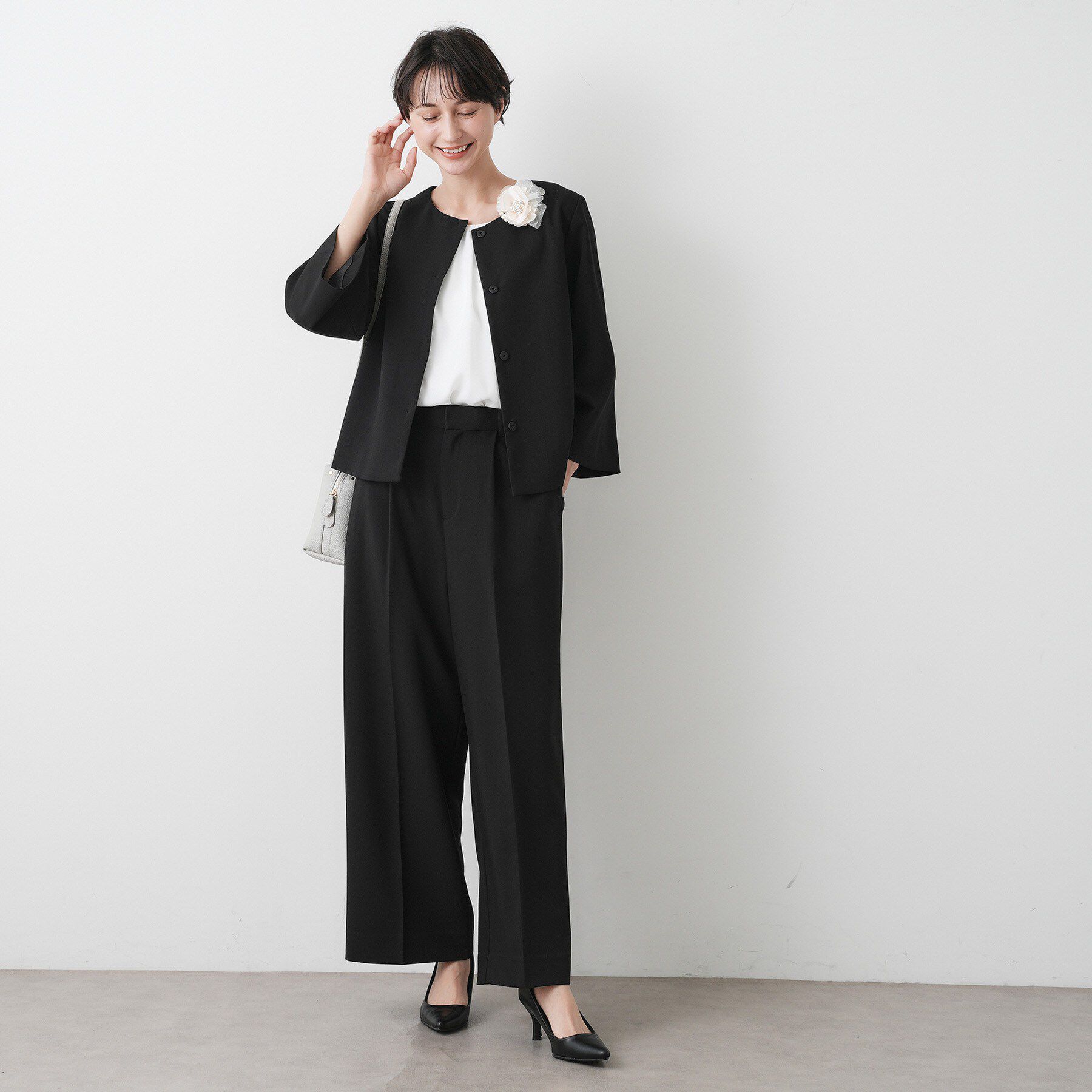 Dessin「【セットアップ可能/洗える】ダブルクロスワイドパンツ」|その他|