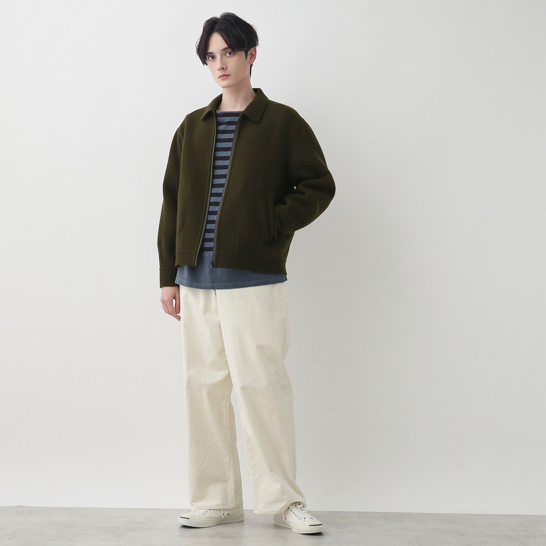 Dessin「【洗える】メルトンジャケット」|ステンカラーコート|