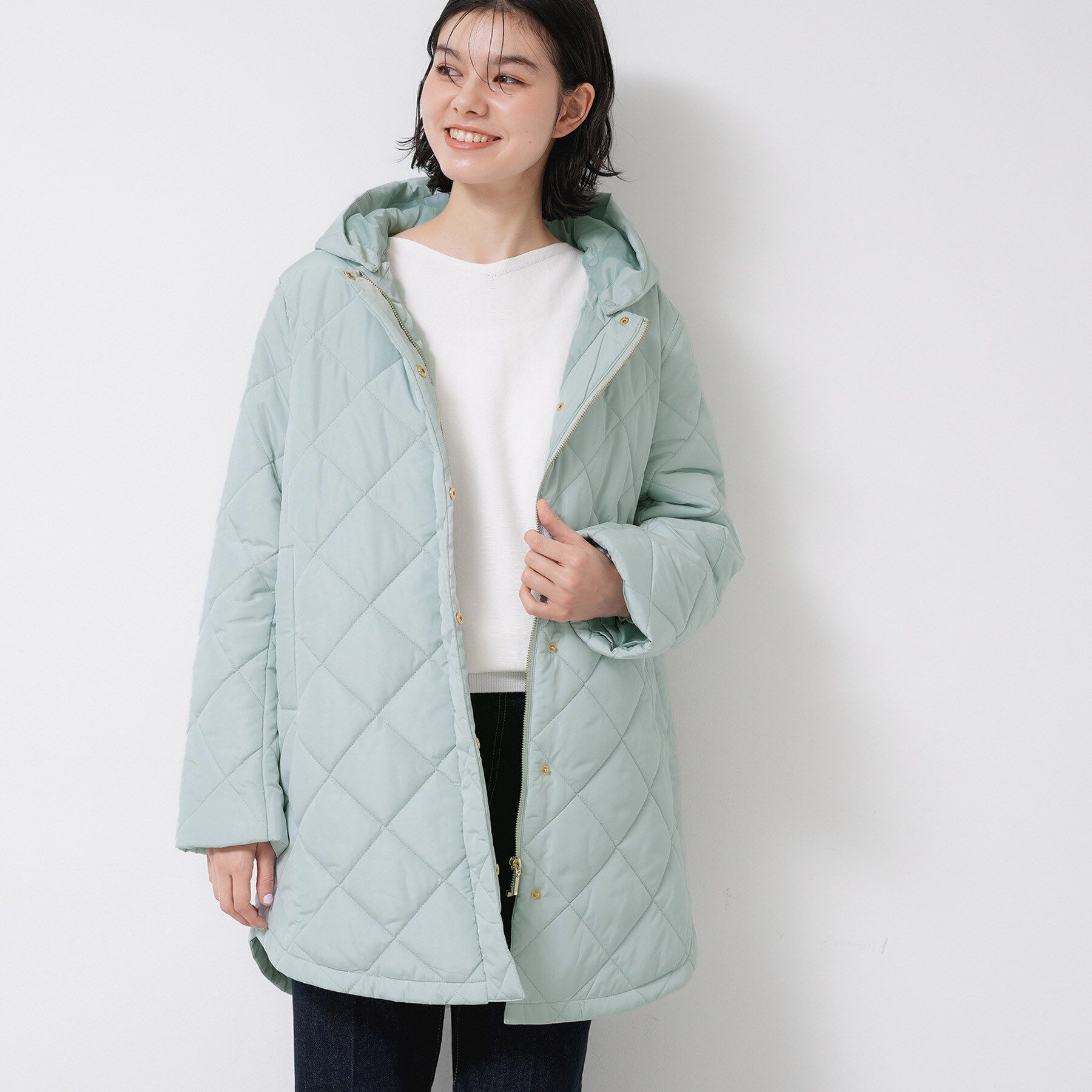 Dessin「【2WAY/洗える】中綿キルトコート」|ダウン|