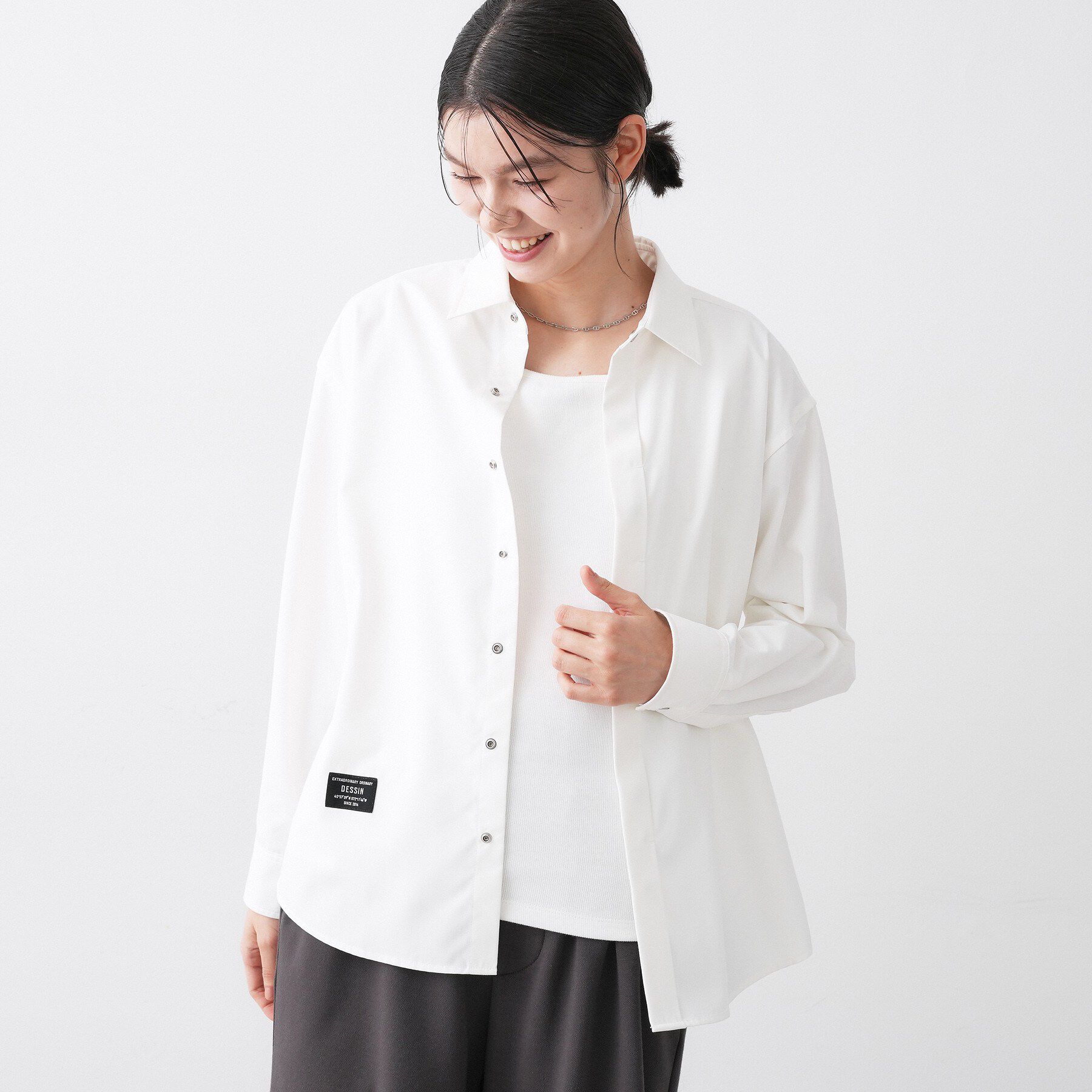 Dessin「【ユニセックス/撥水】コットンライクカラーシャツ」|シャツ・ブラウス|