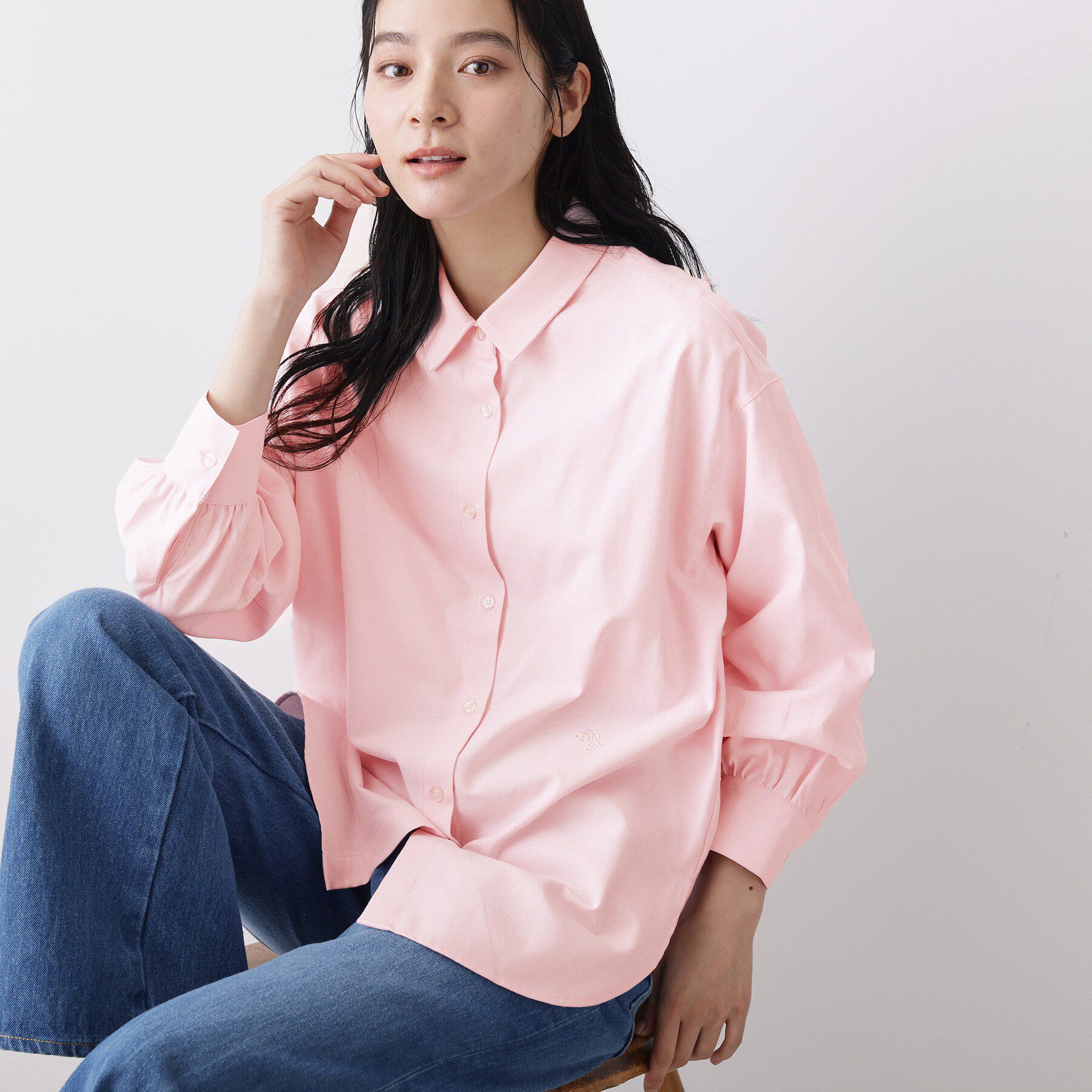 Dessin「【洗える】ベーシックカラーシャツ」|シャツ・ブラウス|ピンク(071)