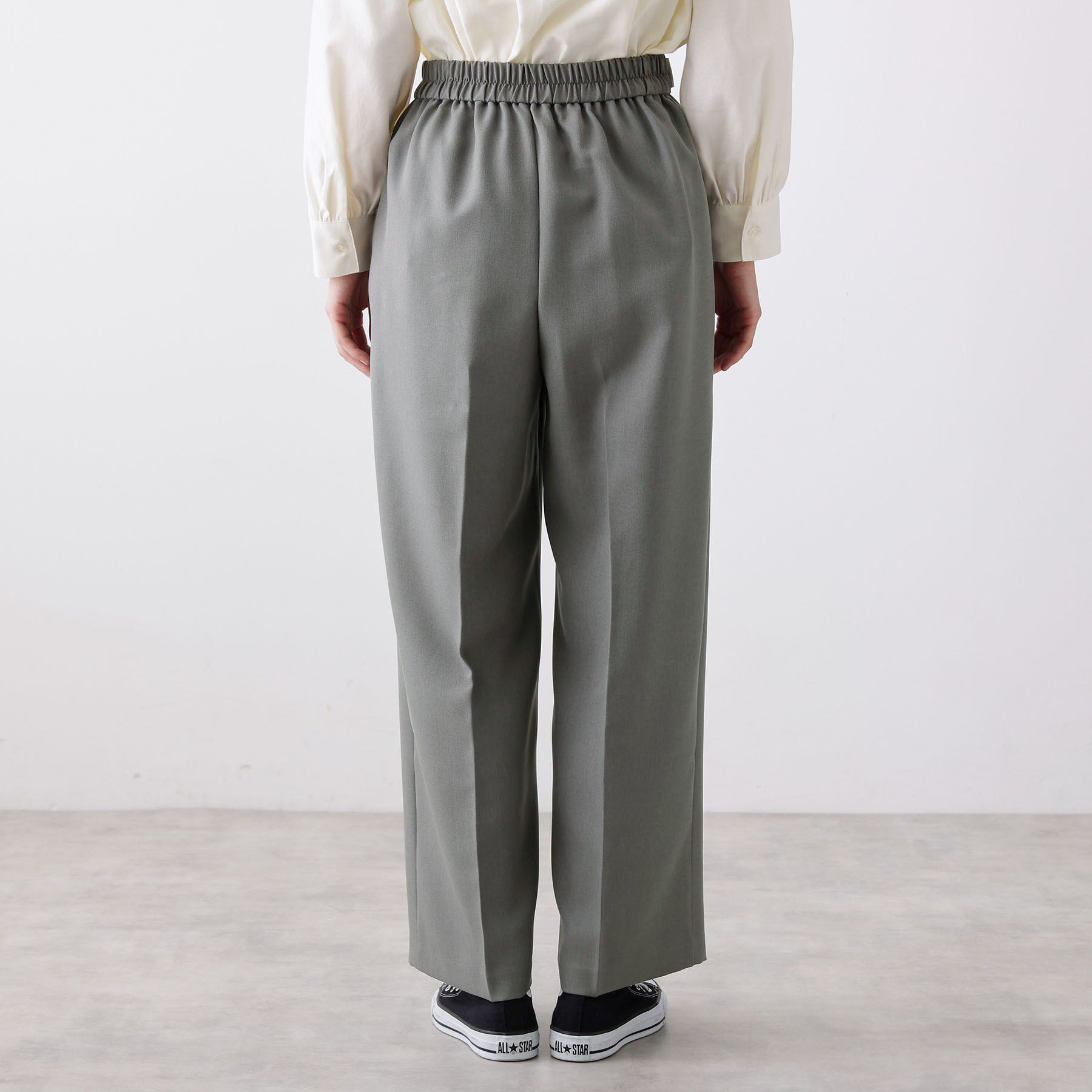 Dessin「【洗える】サイドボタンセミワイドパンツ」|その他|