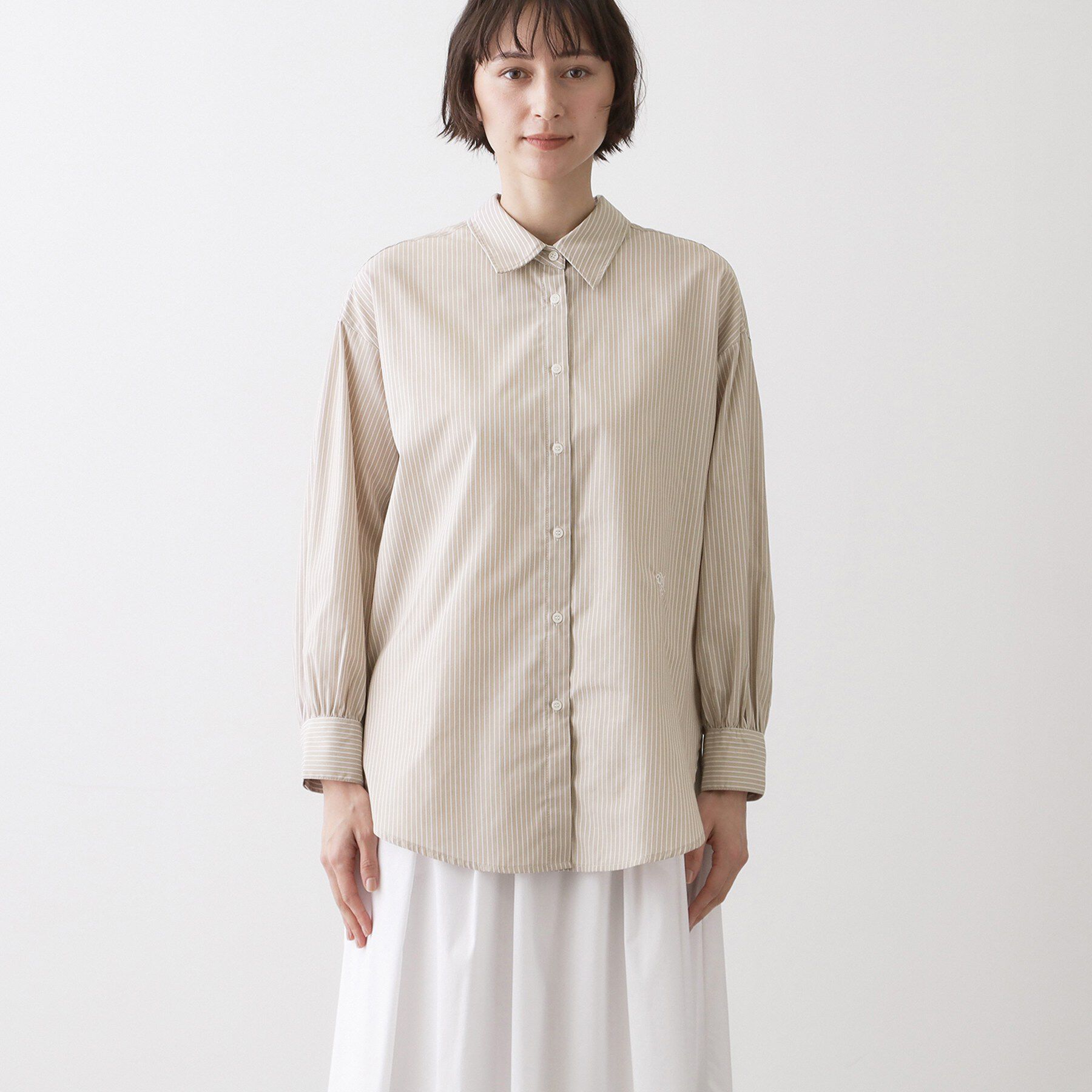 Dessin「【洗える】高密度ベーシックシャツ」|シャツ・ブラウス|