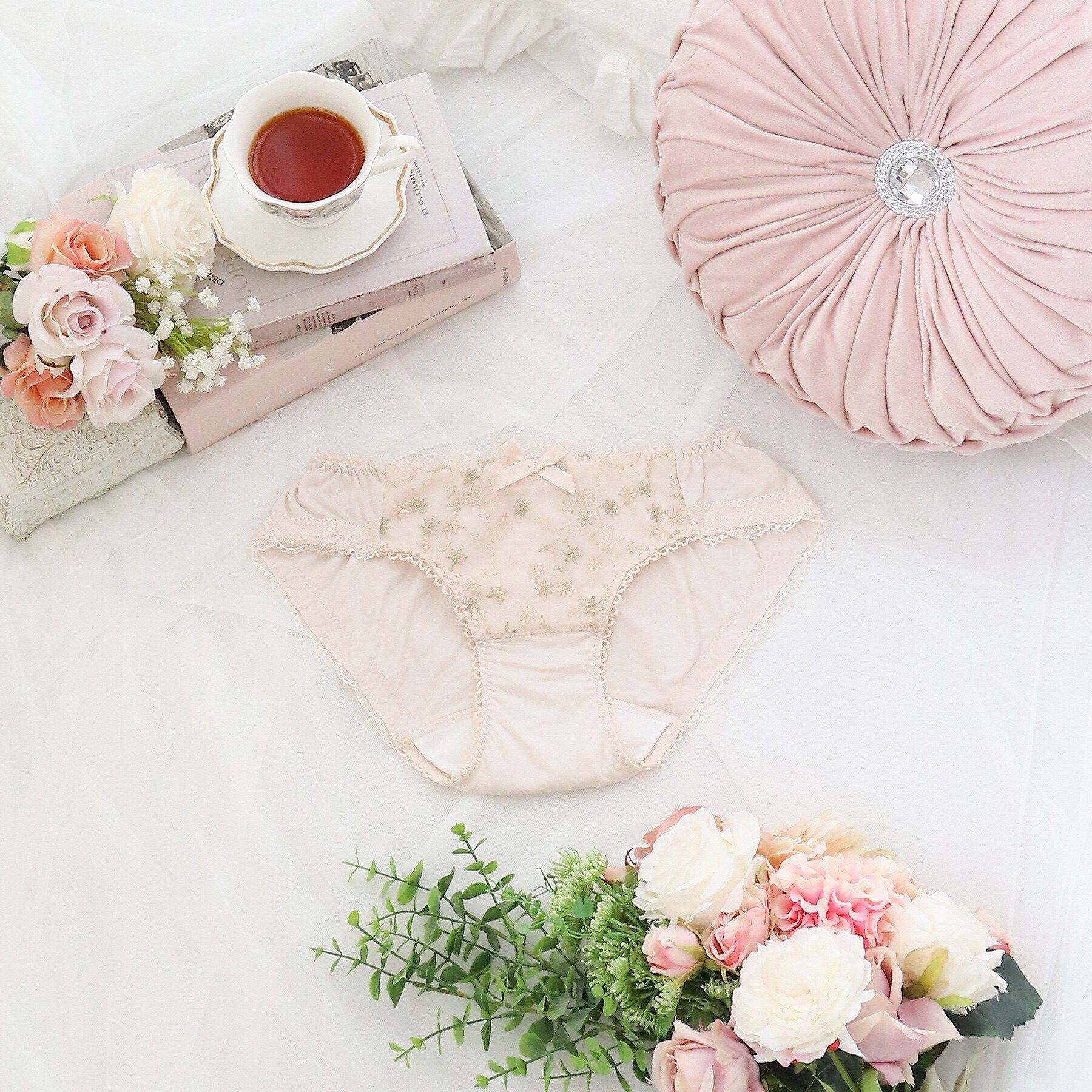 Risa Magli「リュシル サニタリーショーツ」|インナー|ピンク(070)