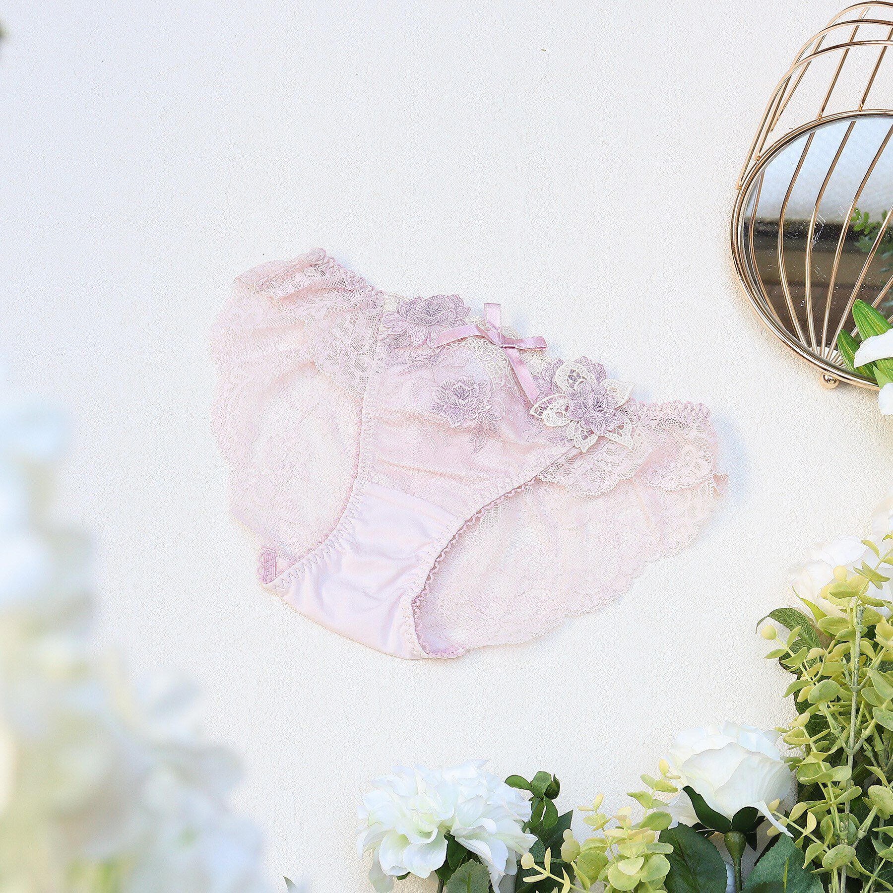 Risa Magli「ルアン レースショーツ」|インナー|ピンク(071)