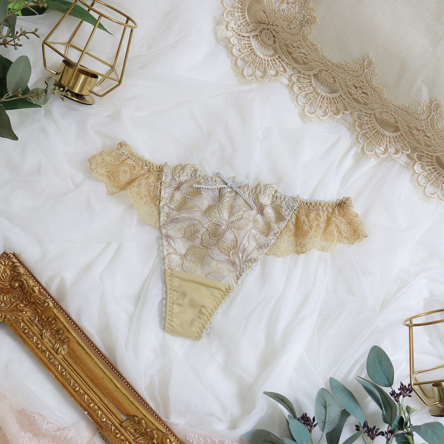 Risa Magli「ケリー Tバックショーツ」|インナー|マスタード(033)