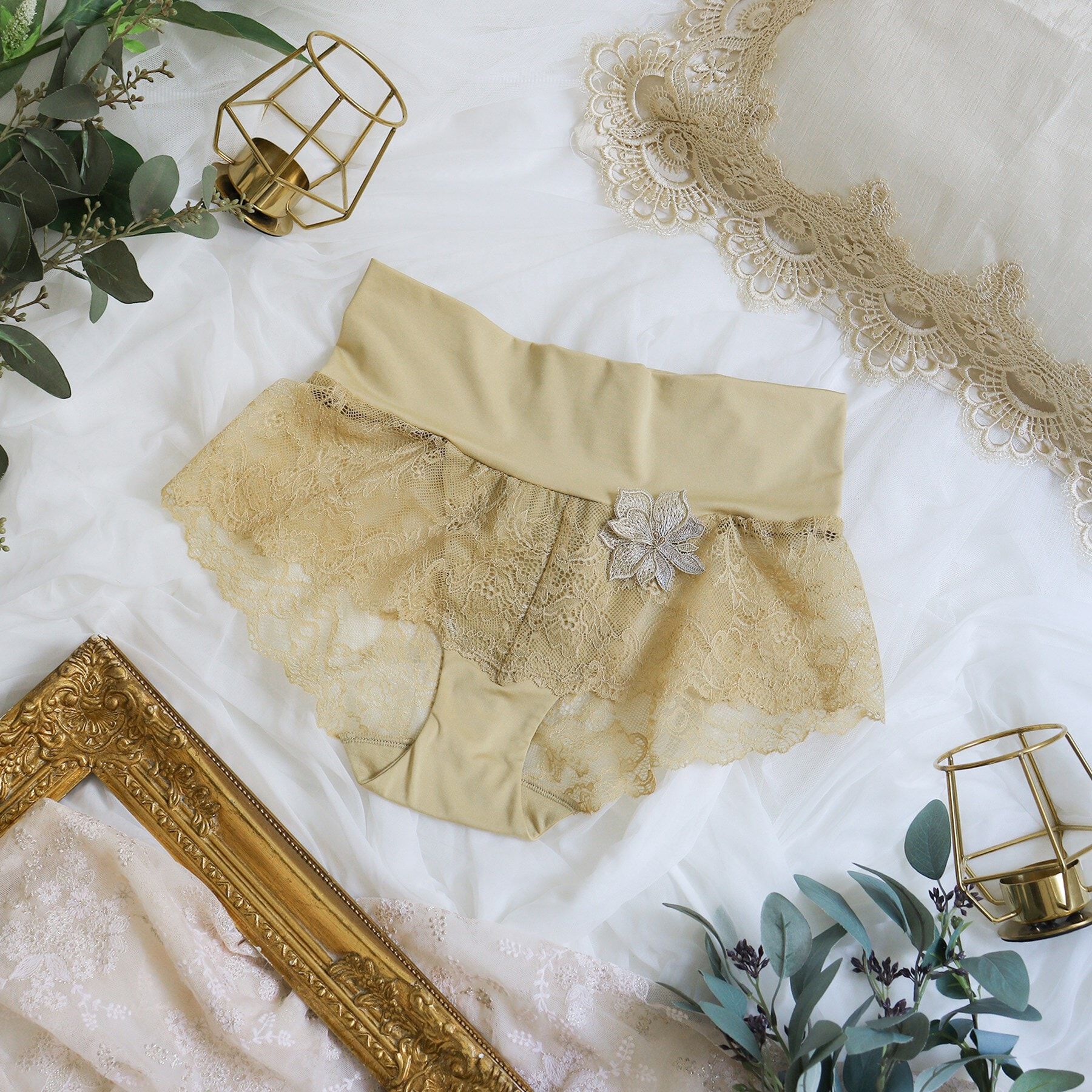 Risa Magli「ケリー おやすみショーツ」|インナー|マスタード(033)