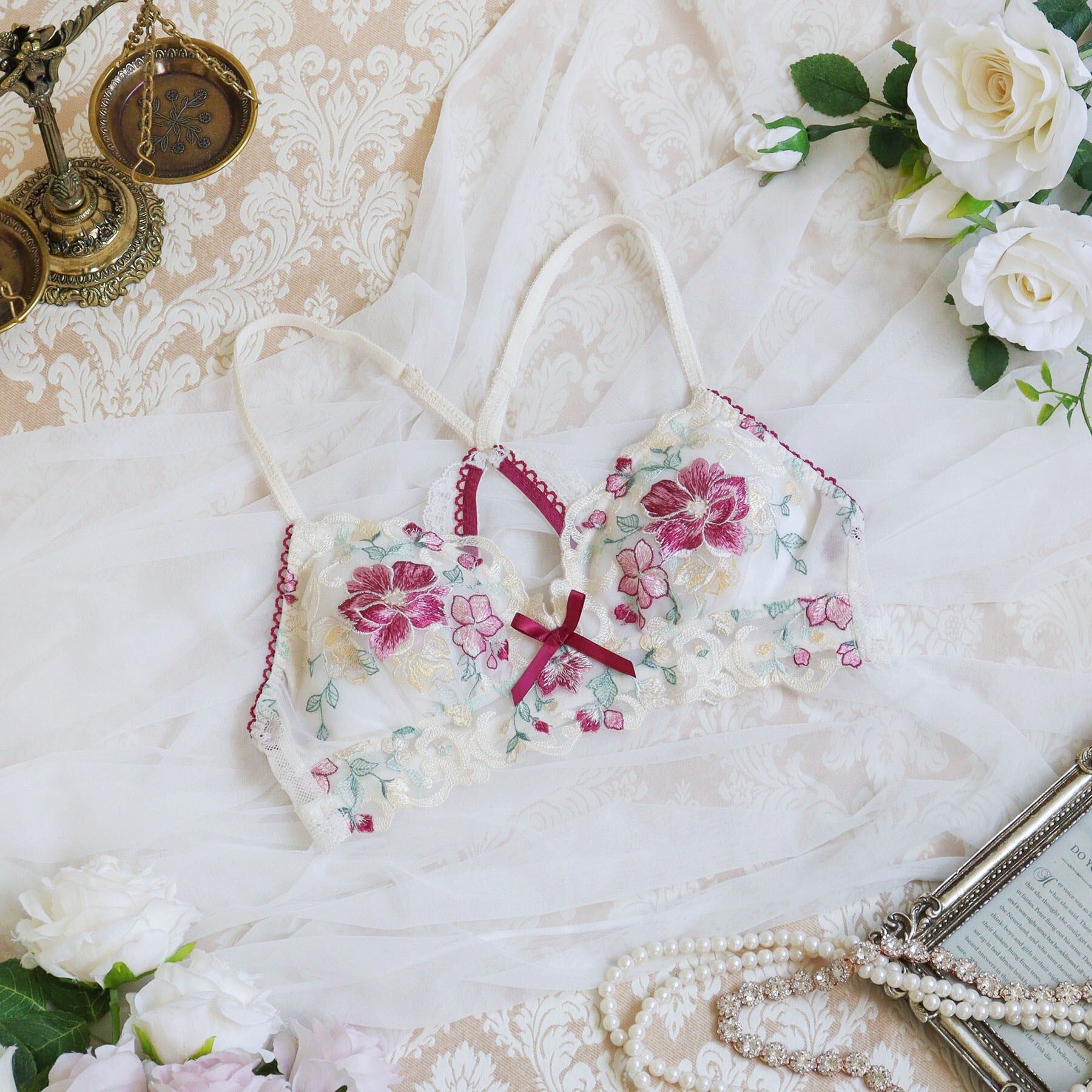 Risa Magli「エリオット ソフトブラ」|インナー|ローズ(062)