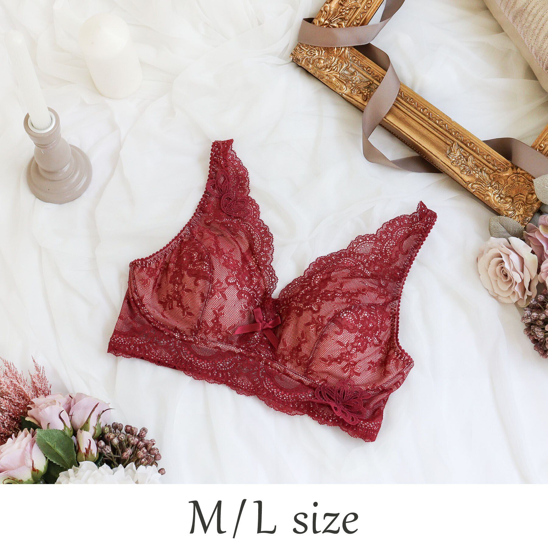 Risa Magli「レネイ おやすみブラ（M-L）」|インナー|ボルドー(064)