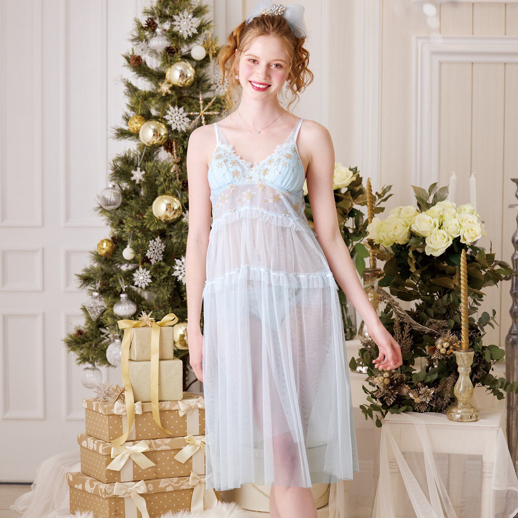 Risa Magli「グレッタ カップ付マキシワンピース」|インナー|