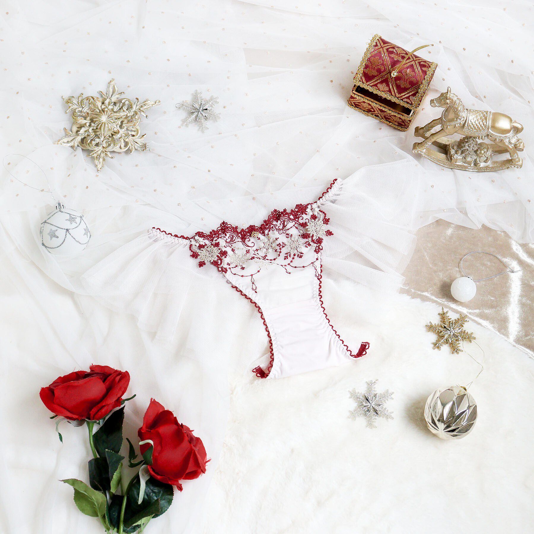 Risa Magli「グレッタ フレアショーツ」|インナー|レッド(061)