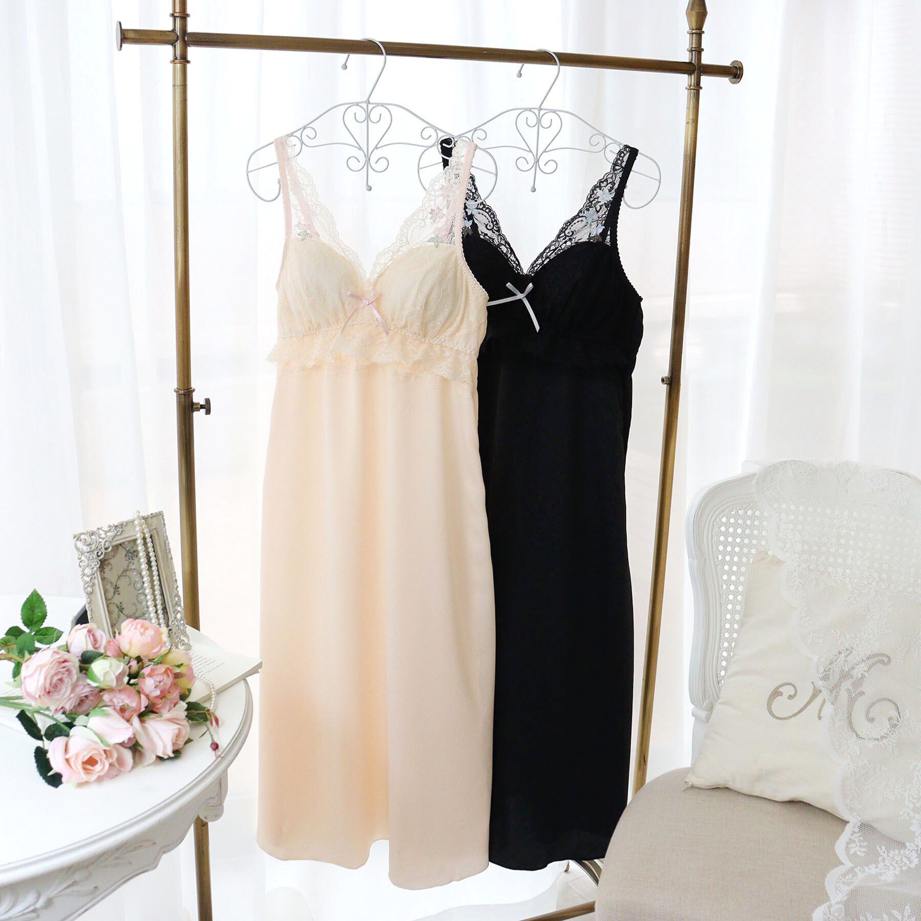 Risa Magli「エルマ カップ付マキシワンピース」|インナー|