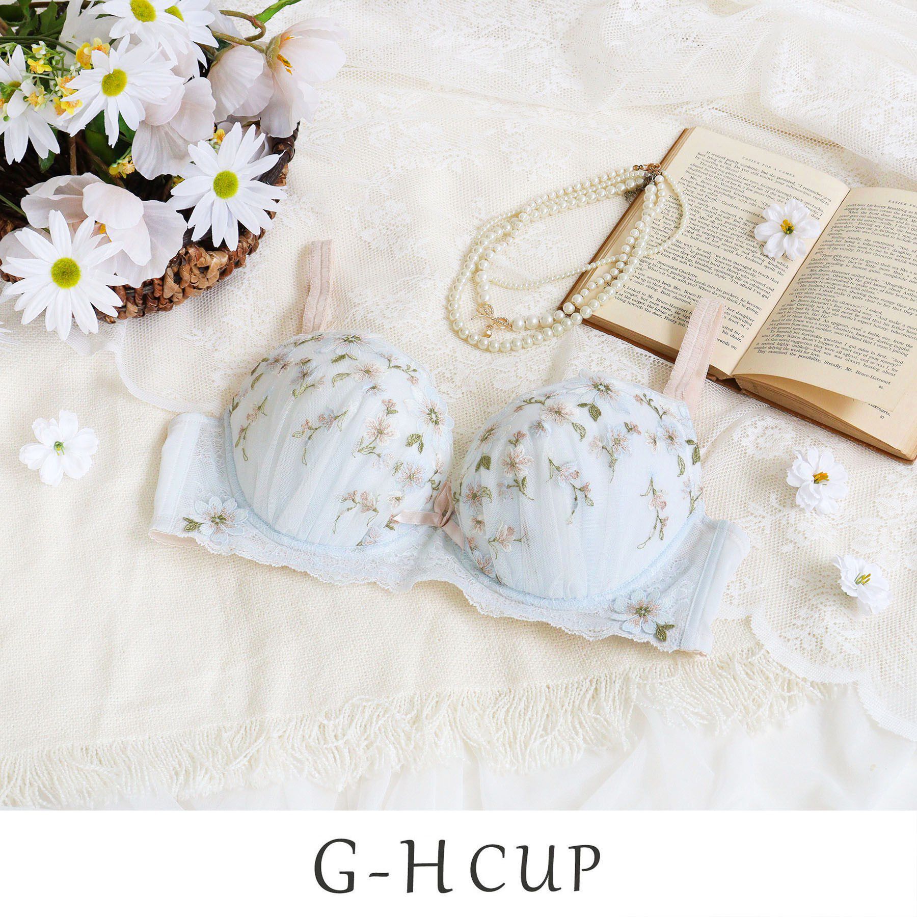 Risa Magli「アルマ ブラジャー （G-H） ＜バストアップタイプ＞」|インナー|サックスブルー(09