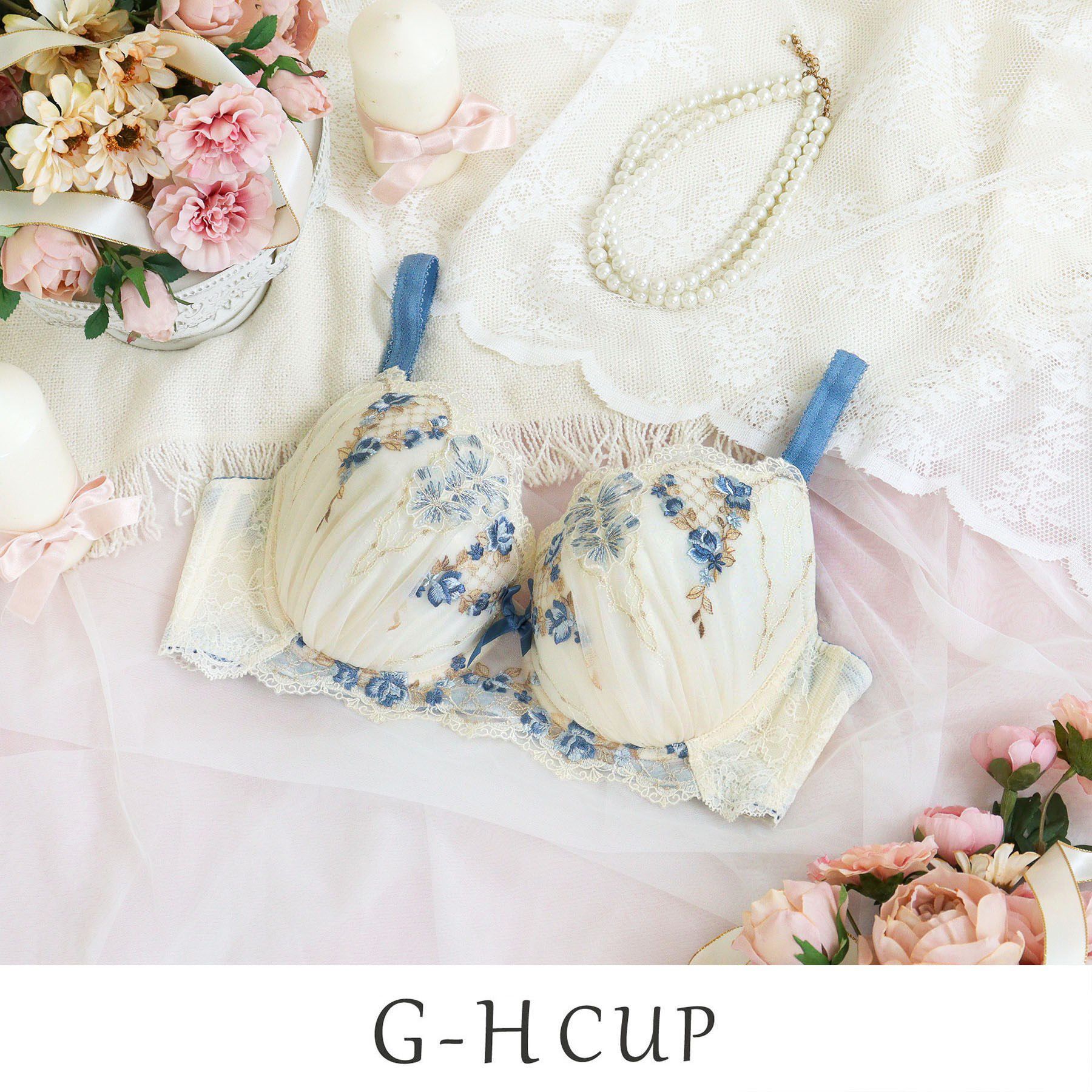 Risa Magli「リピネ ブラジャー （G-H） ＜S Make Type＞」|インナー|ブルー(092)