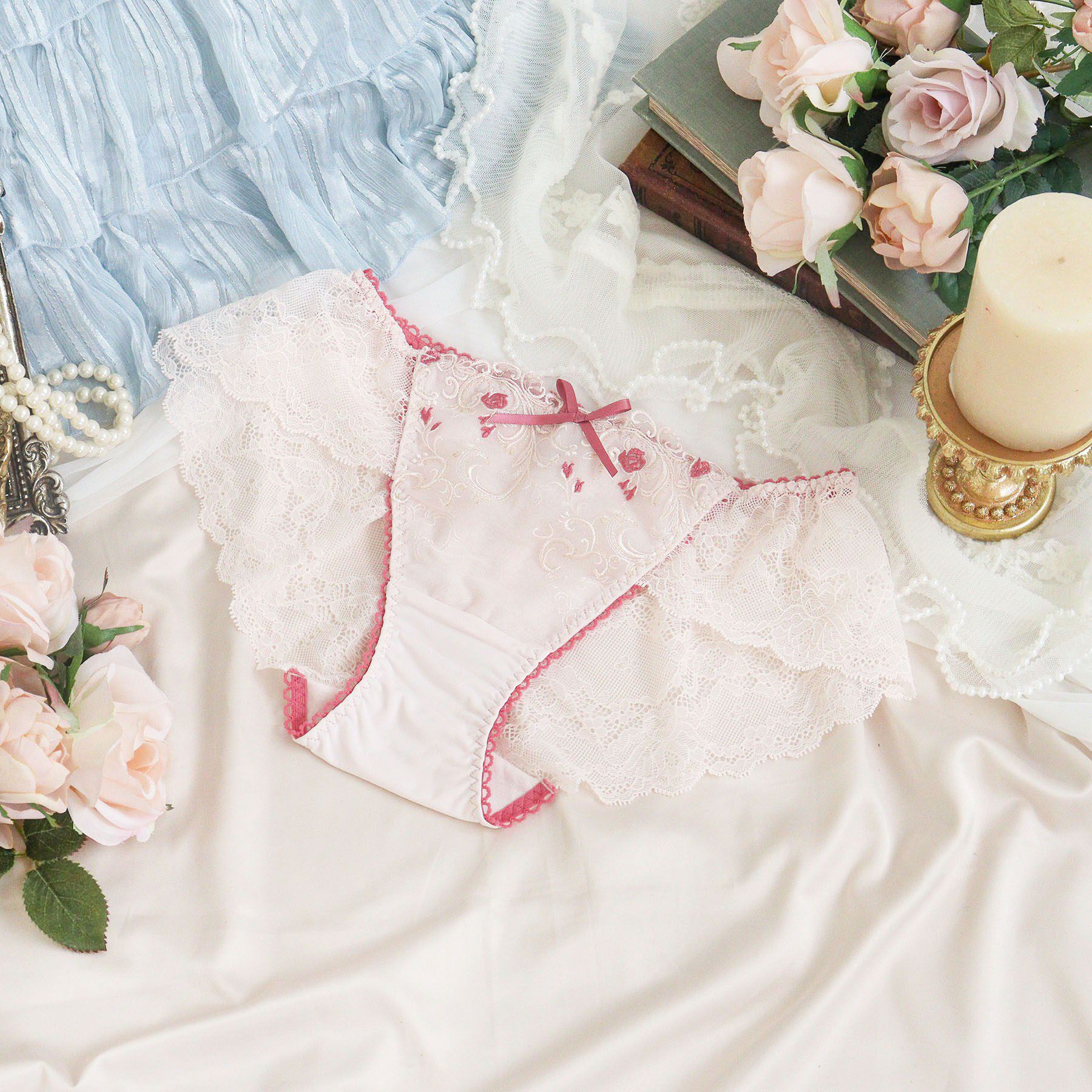 Risa Magli「シュテファニ レースショーツ」|インナー|ピンク(071)