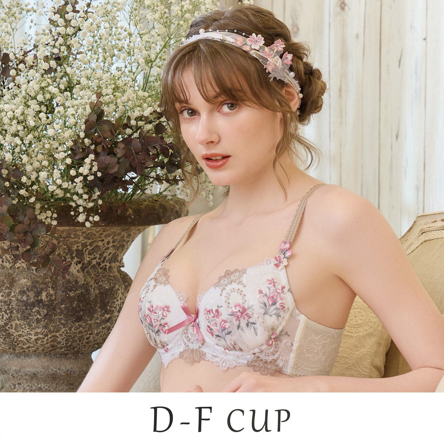 Risa Magli「アリーシャ ブラジャー (D-F) ＜S Make Type＞」|インナー|ホワイト(001)