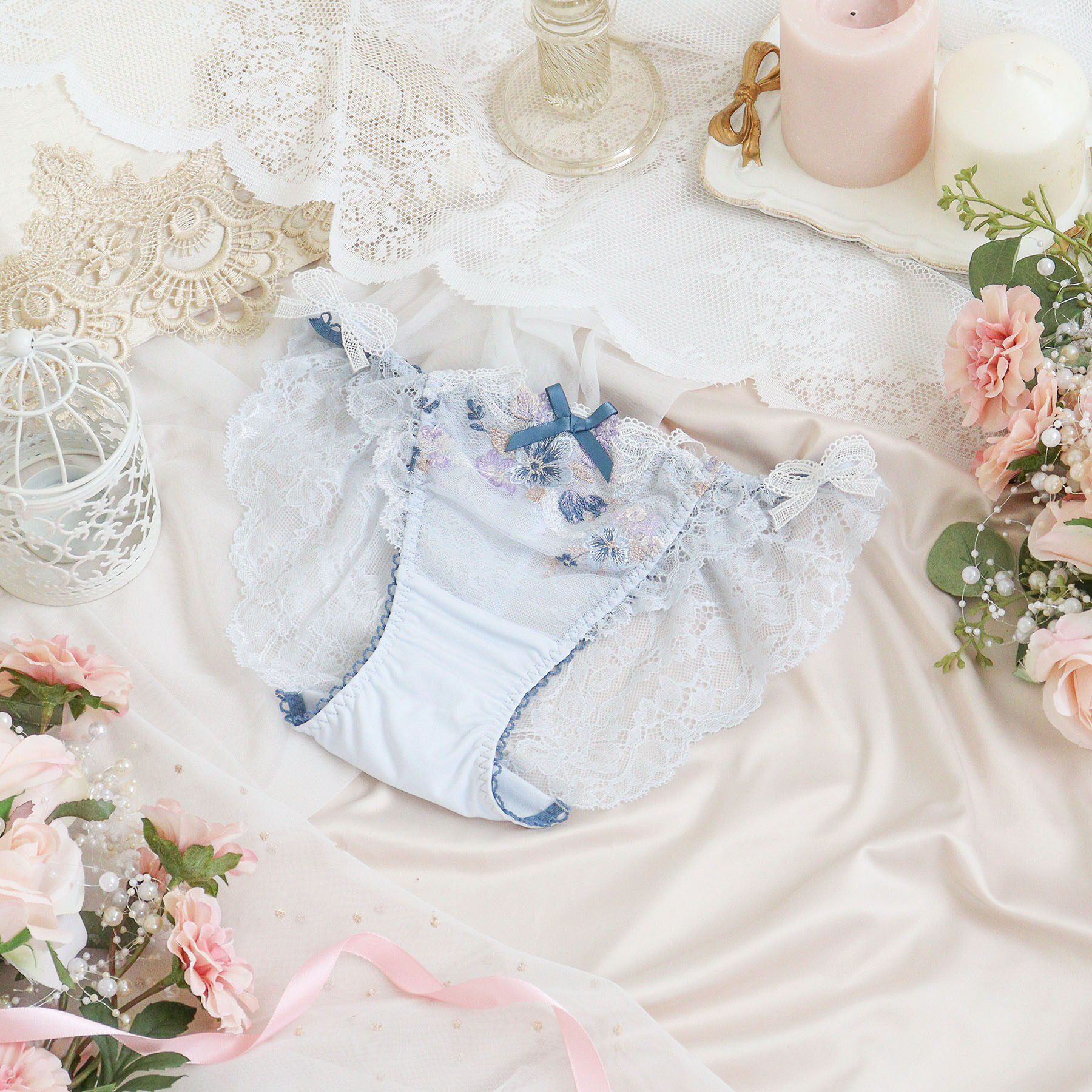 Risa Magli「ダニエラ リボンショーツ」|インナー|ブルー(092)