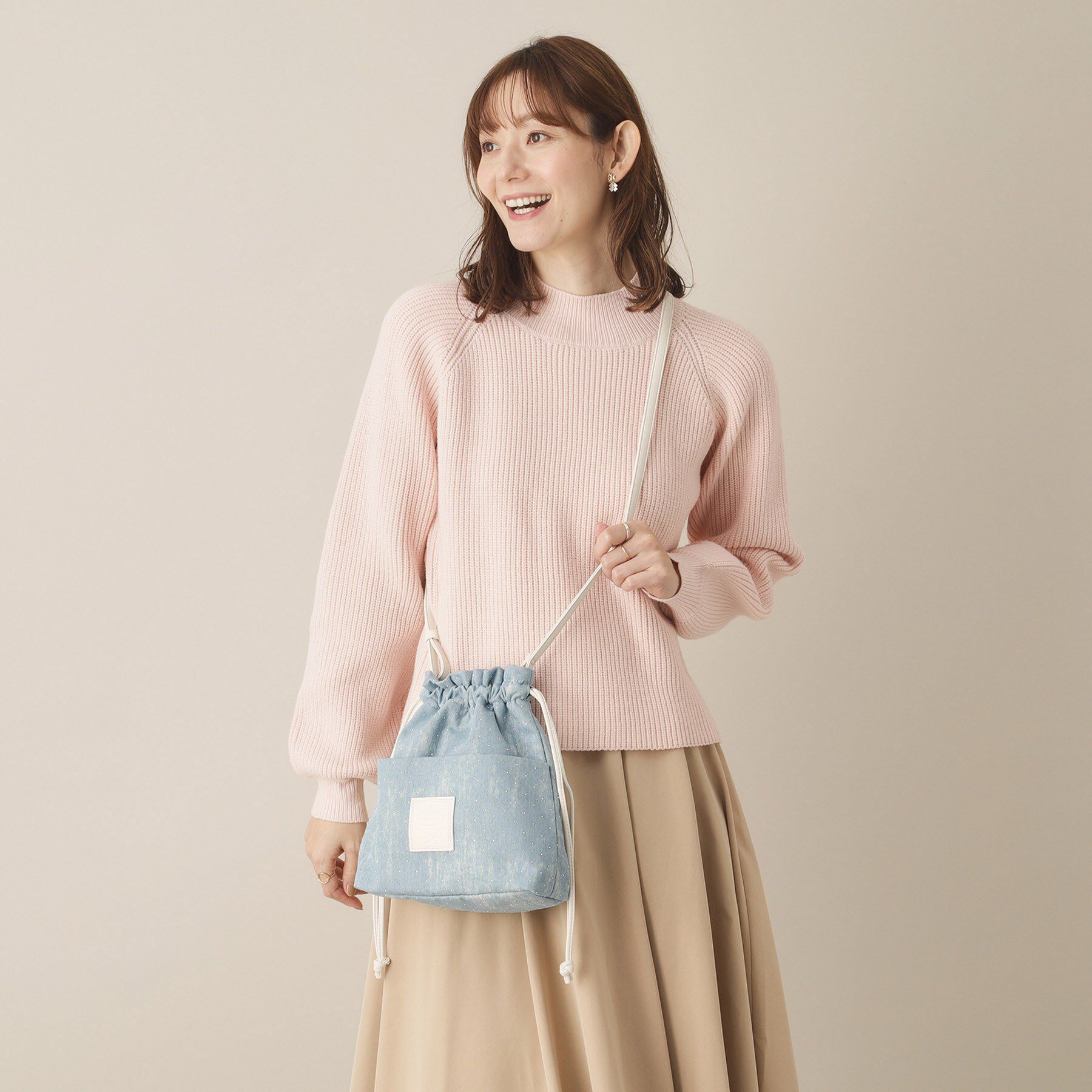 ITS&rsquo;DEMO「ストーンデニムミニショルダー」|ショルダー・メッセンジャー|