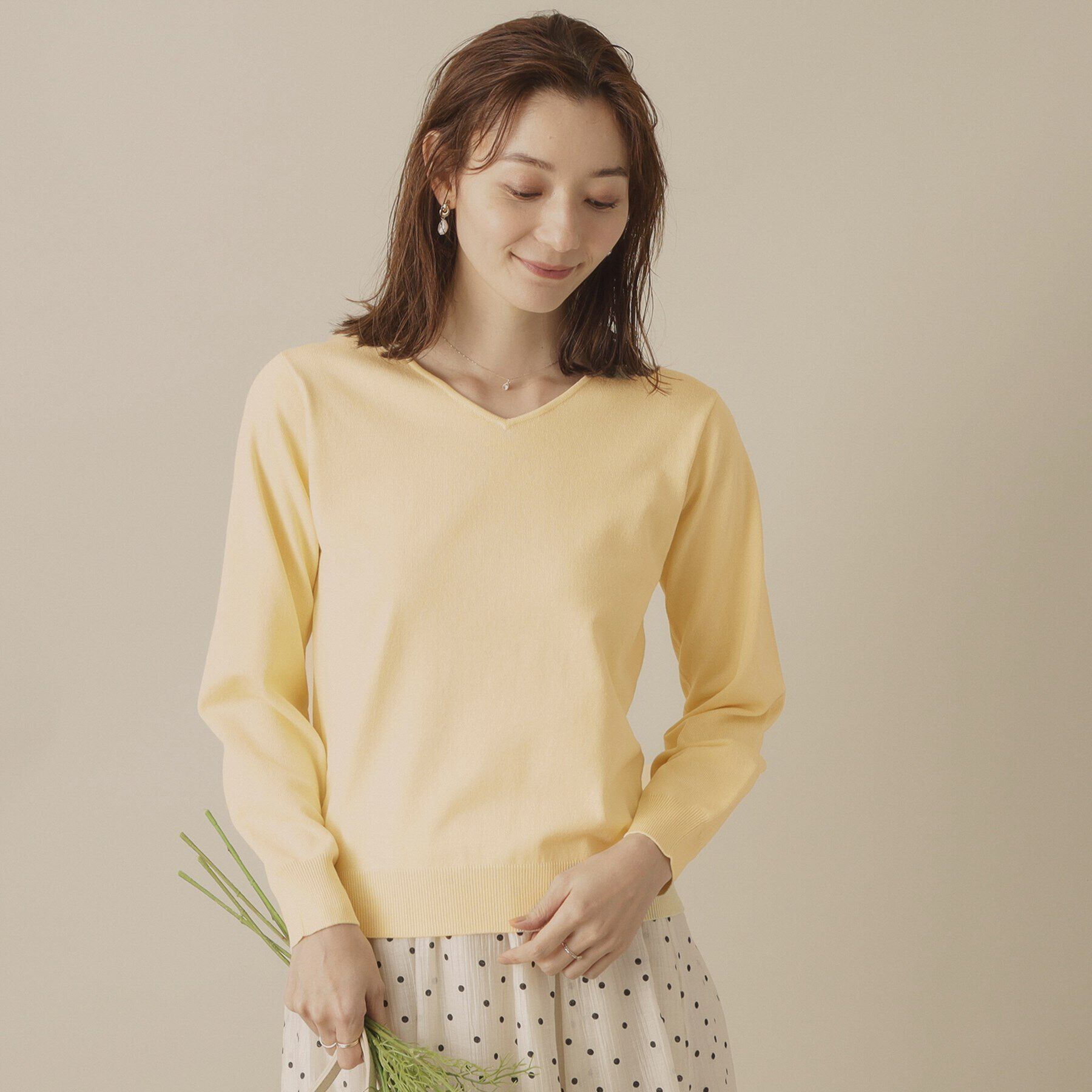 ITS&rsquo;DEMO「【アンチピリング／洗濯機OK】Vネックニット」|ニット・セーター|