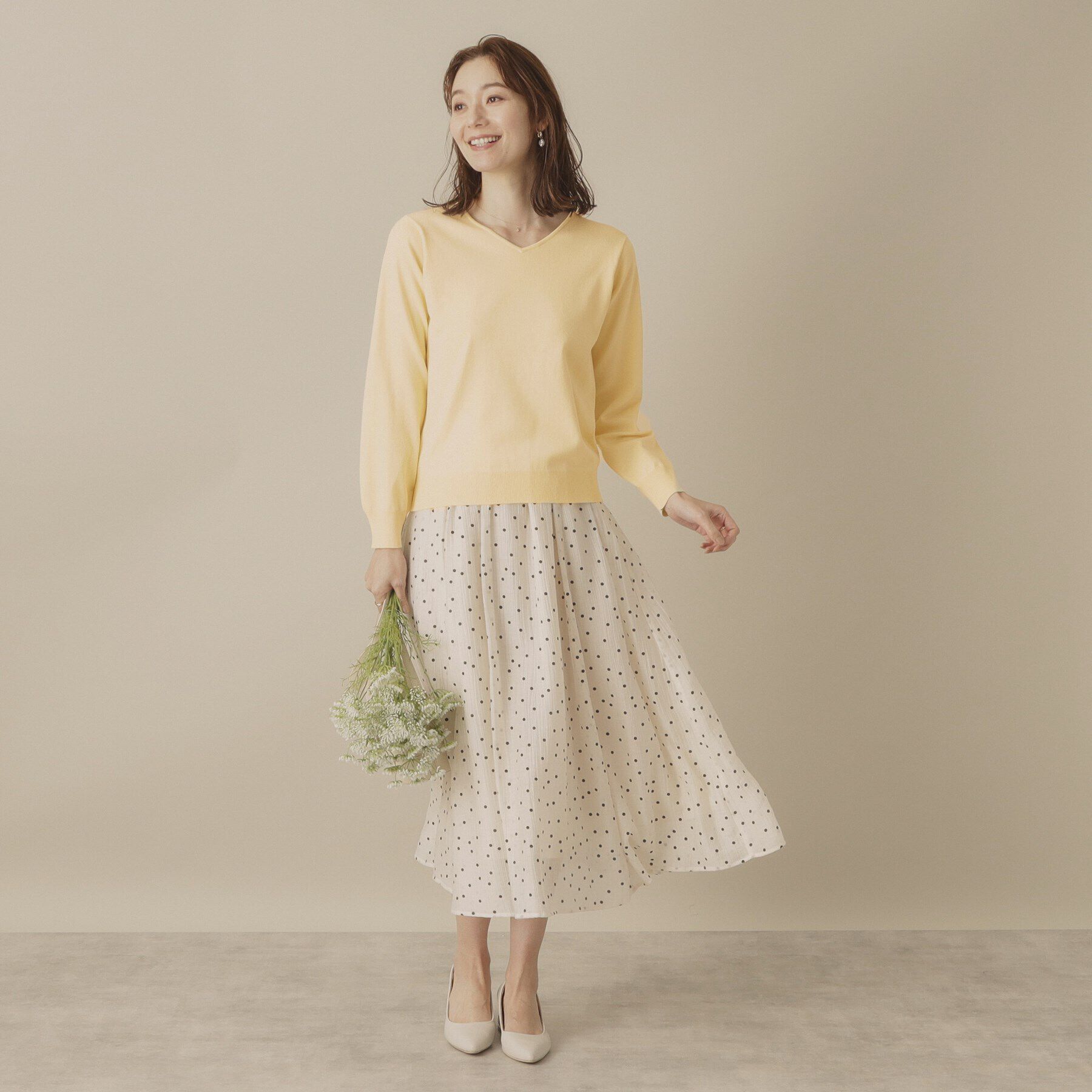 ITS&rsquo;DEMO「【アンチピリング／洗濯機OK】Vネックニット」|ニット・セーター|