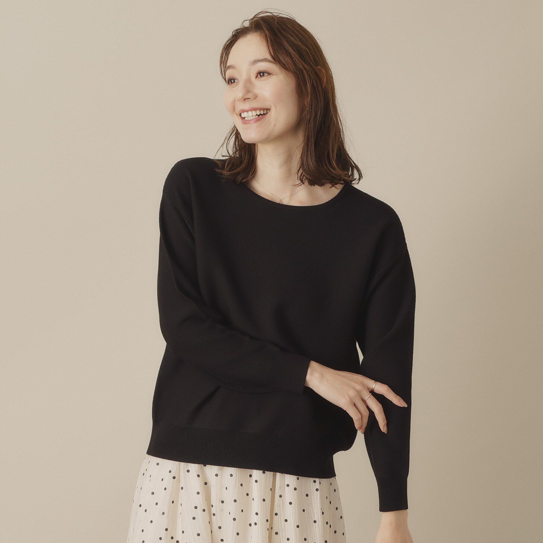 ITS&rsquo;DEMO「【アンチピリング／洗濯機OK】ガーター編みニット」|ニット・セーター|