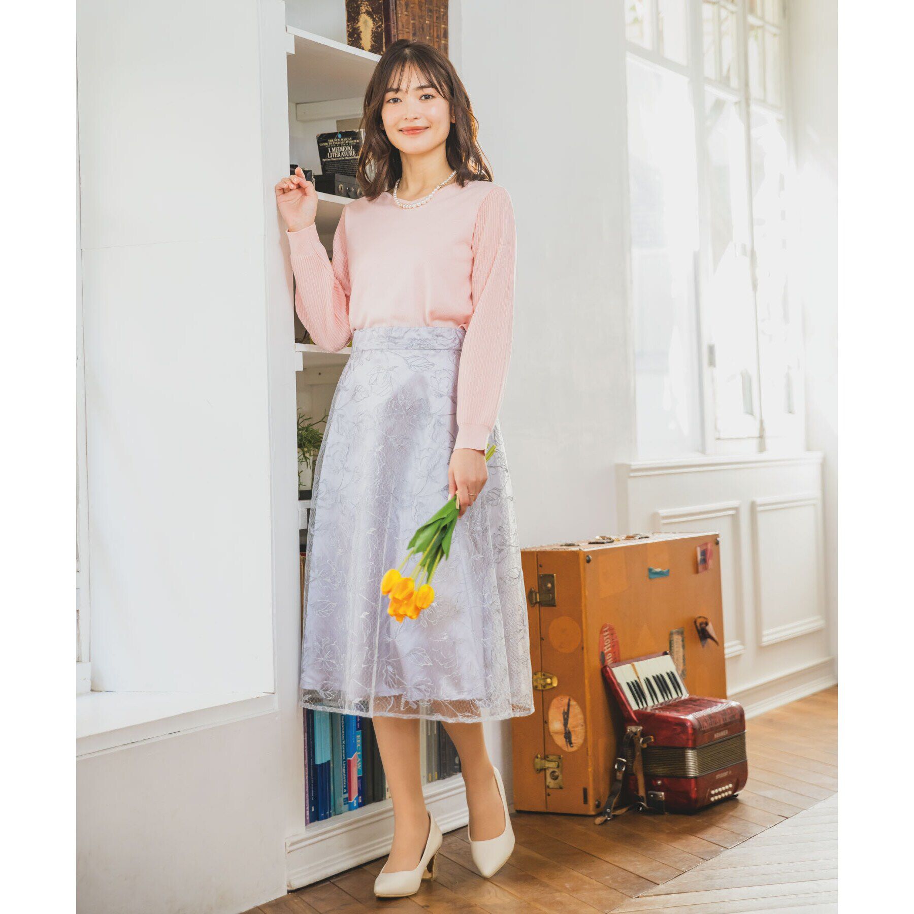 ITS&rsquo;DEMO「【アンチピリング／洗濯機OK】袖編地変化ニット」|ニット・セーター|