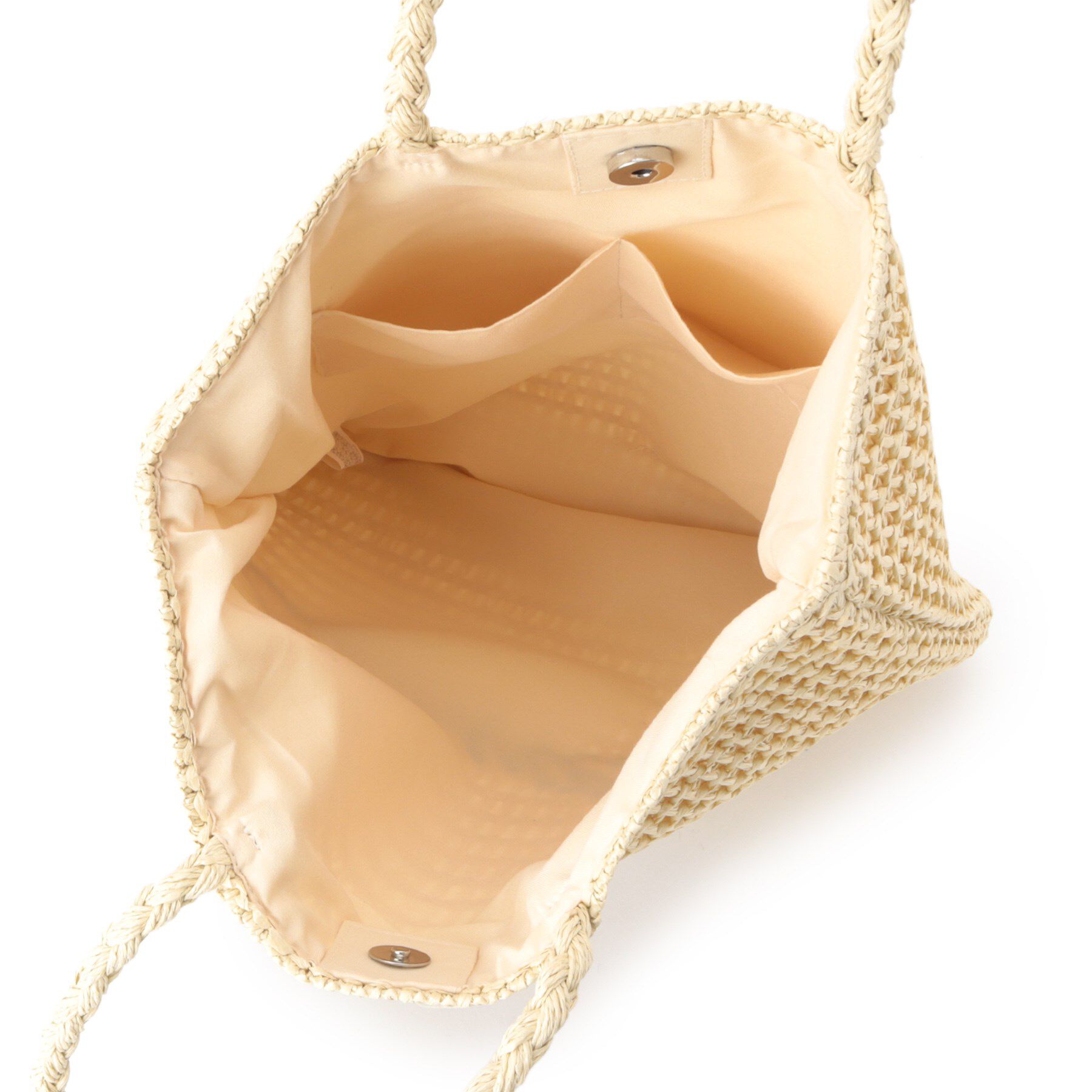 ITS&rsquo;DEMO「雑材サガラ刺繍フラットトート」|トートバッグ|