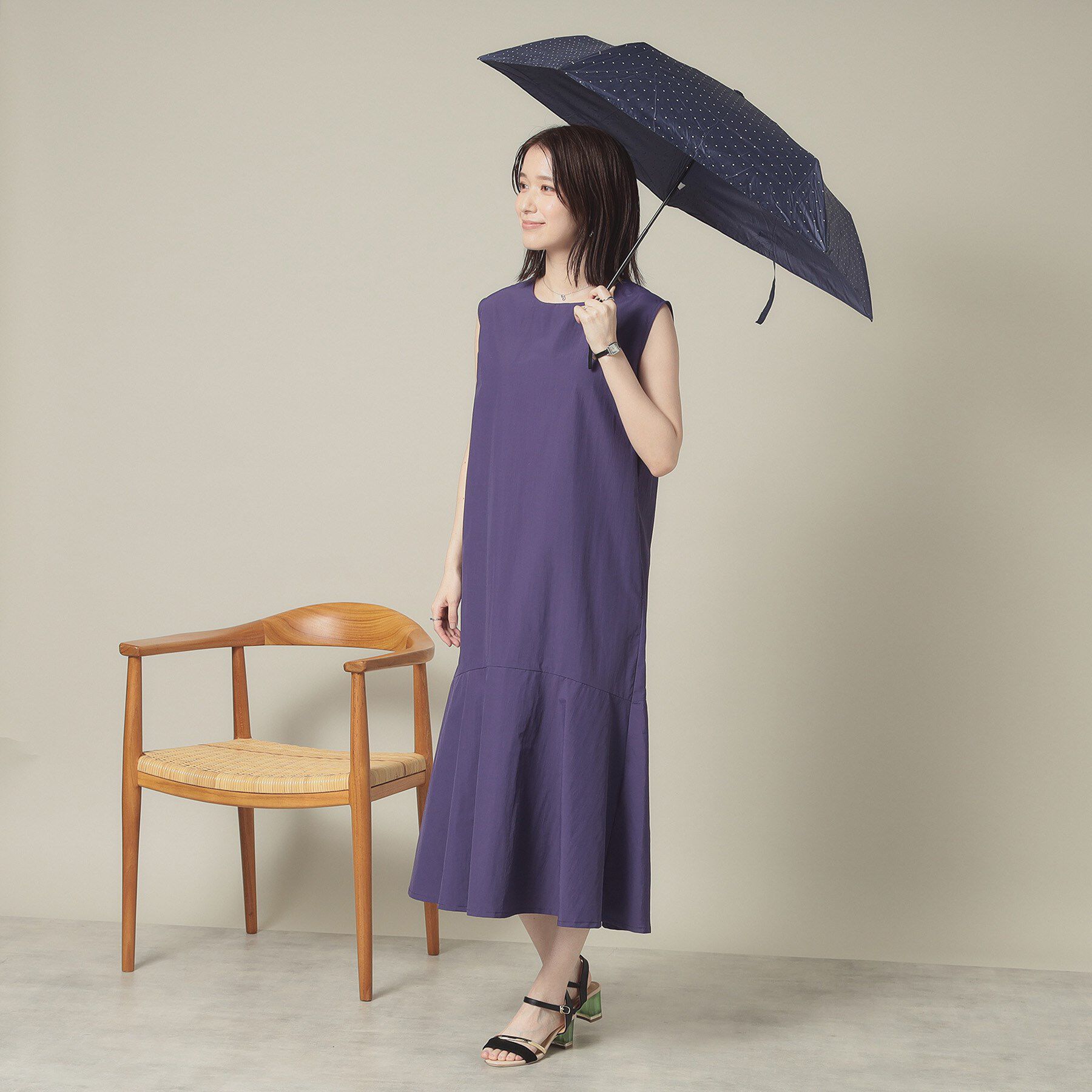 ITS&rsquo;DEMO「【撥水／洗濯機OK】ペプラムワンピース＜旅服シリーズ＞」|ワンピース|