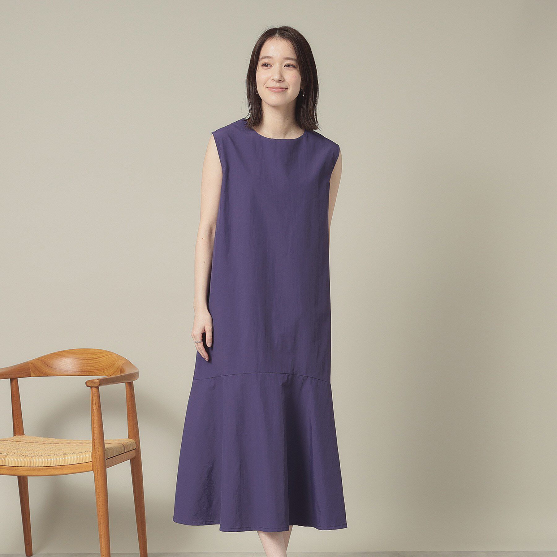 ITS&rsquo;DEMO「【撥水／洗濯機OK】ペプラムワンピース＜旅服シリーズ＞」|ワンピース|