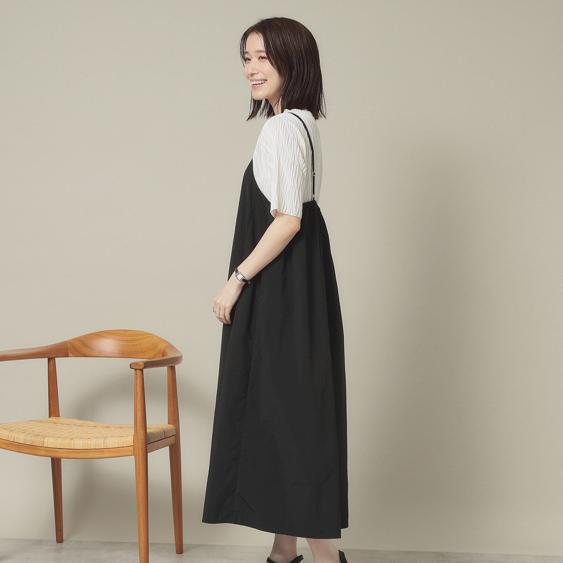 ITS&rsquo;DEMO「【撥水／洗濯機OK】キャミワンピース＜旅服シリーズ＞」|ワンピース|