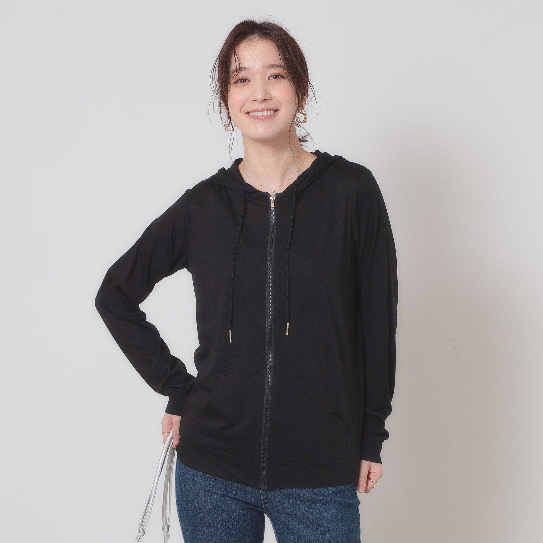 ITS&rsquo;DEMO「【定番人気／手洗い可／M・L展開】UVカットパーカ」|パーカー|ブラック(019)