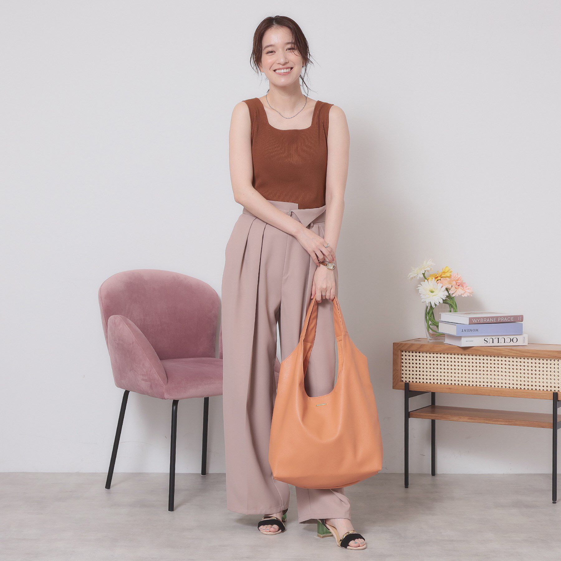 ITS&rsquo;DEMO「【手洗い可】ニットスクエアタンク」|キャミソール|