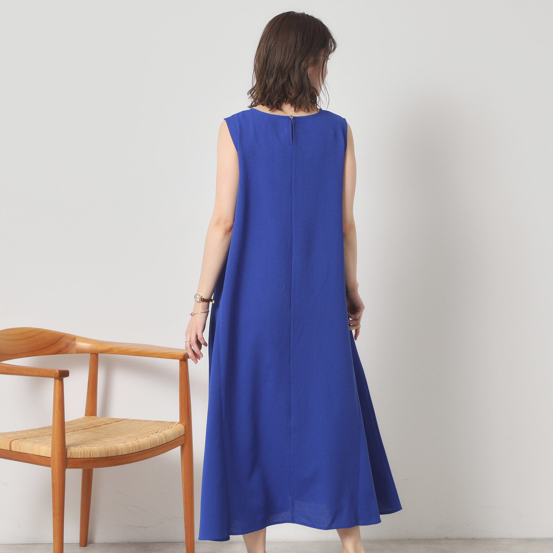 ITS&rsquo;DEMO「【清涼感／手洗い可】麻調メッシュワンピース」|ワンピース|