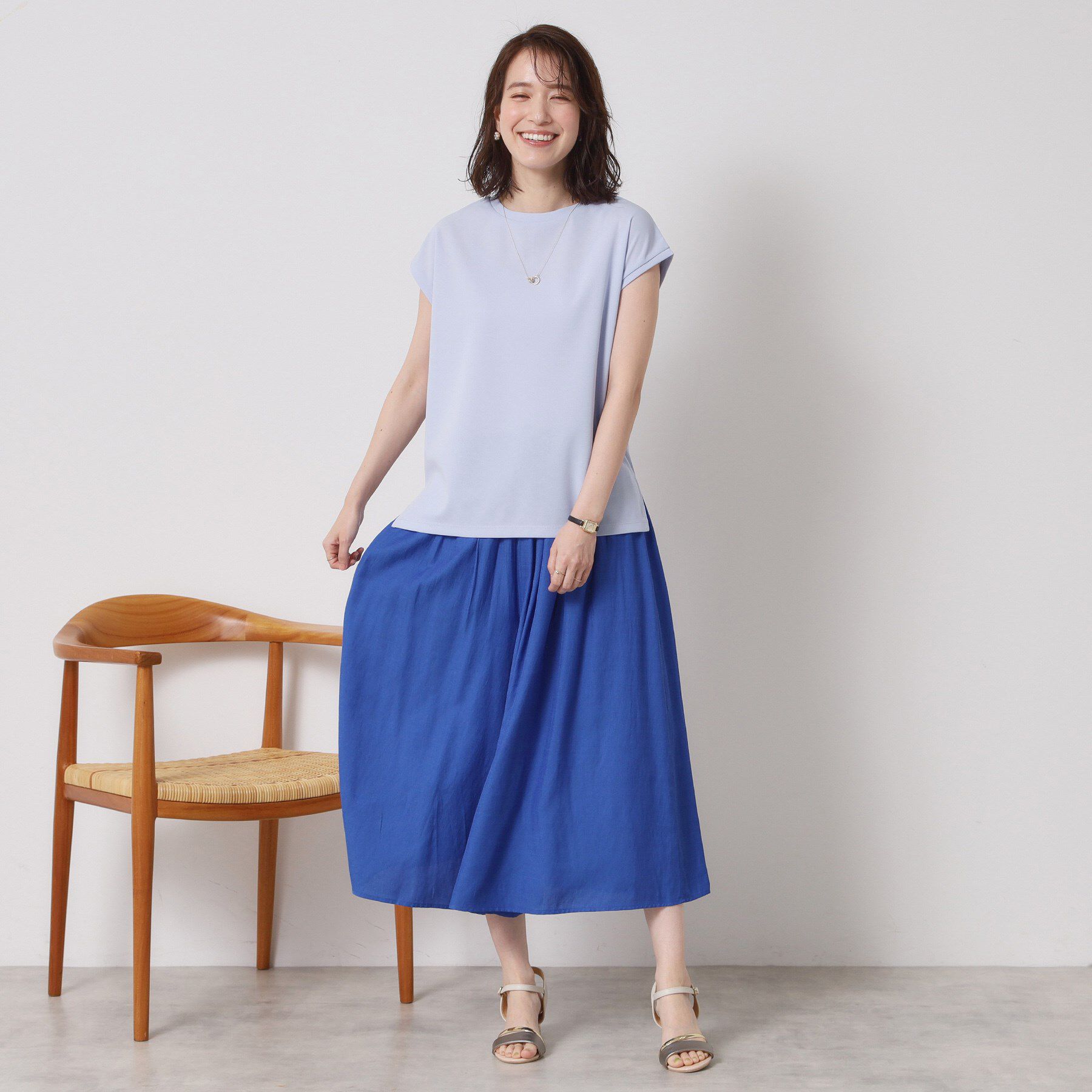 ITS&rsquo;DEMO「【接触冷感／洗濯機OK】カットジョーゼット2wayトップス」|シャツ・ブラウス|