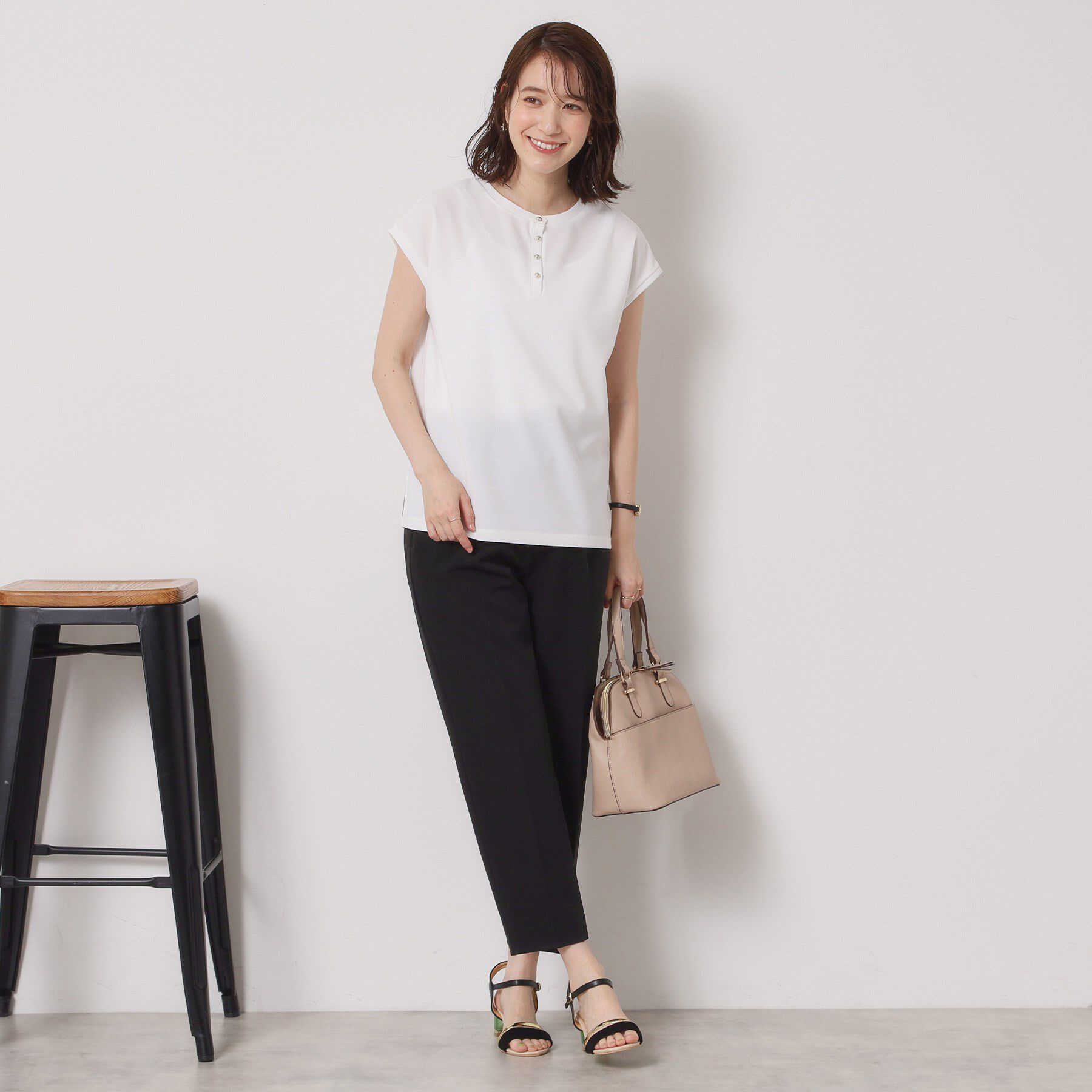 ITS&rsquo;DEMO「【接触冷感／洗濯機OK】カットジョーゼット2wayトップス」|シャツ・ブラウス|