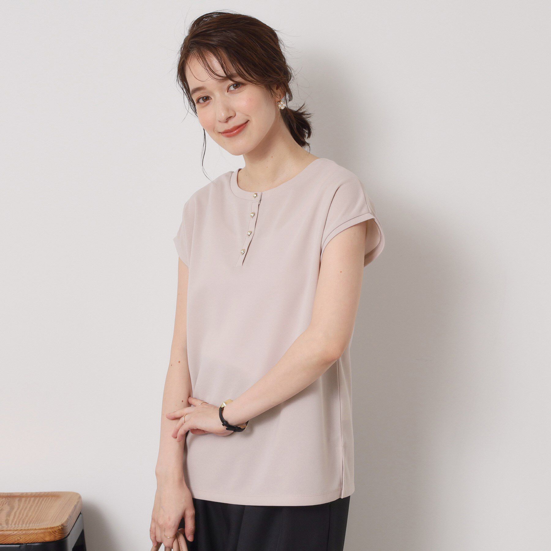 ITS&rsquo;DEMO「【接触冷感／洗濯機OK】カットジョーゼット2wayトップス」|シャツ・ブラウス|