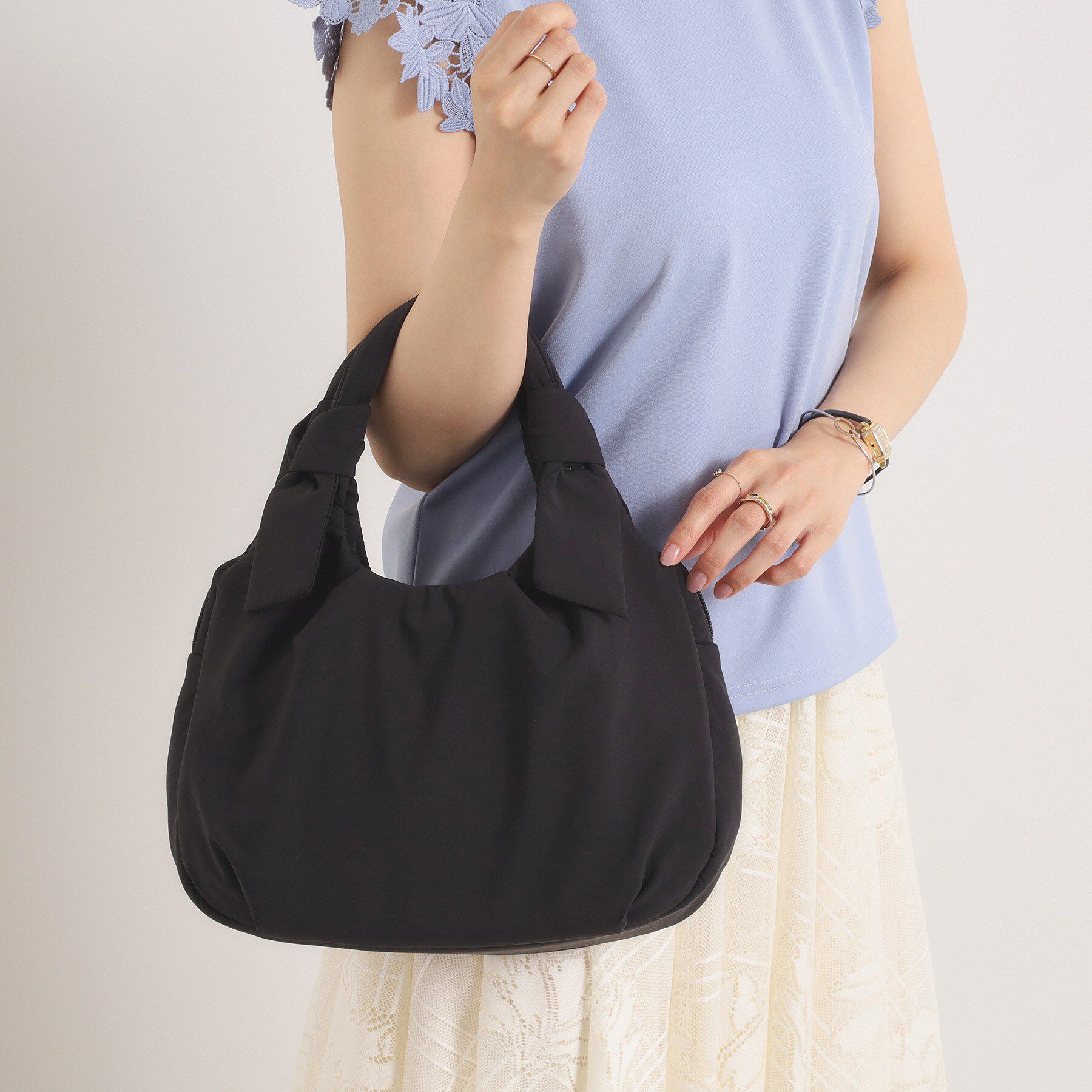 ITS&rsquo;DEMO「接触冷感2WAYトート」|トートバッグ|ブラック(019)