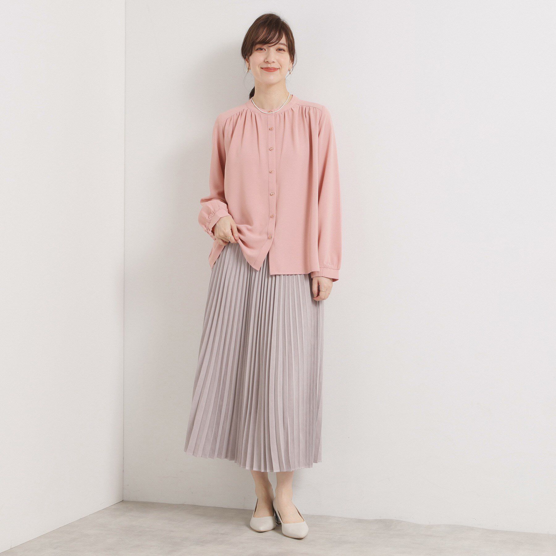 ITS&rsquo;DEMO「【手洗い可】前開きブラウス」|シャツ・ブラウス|