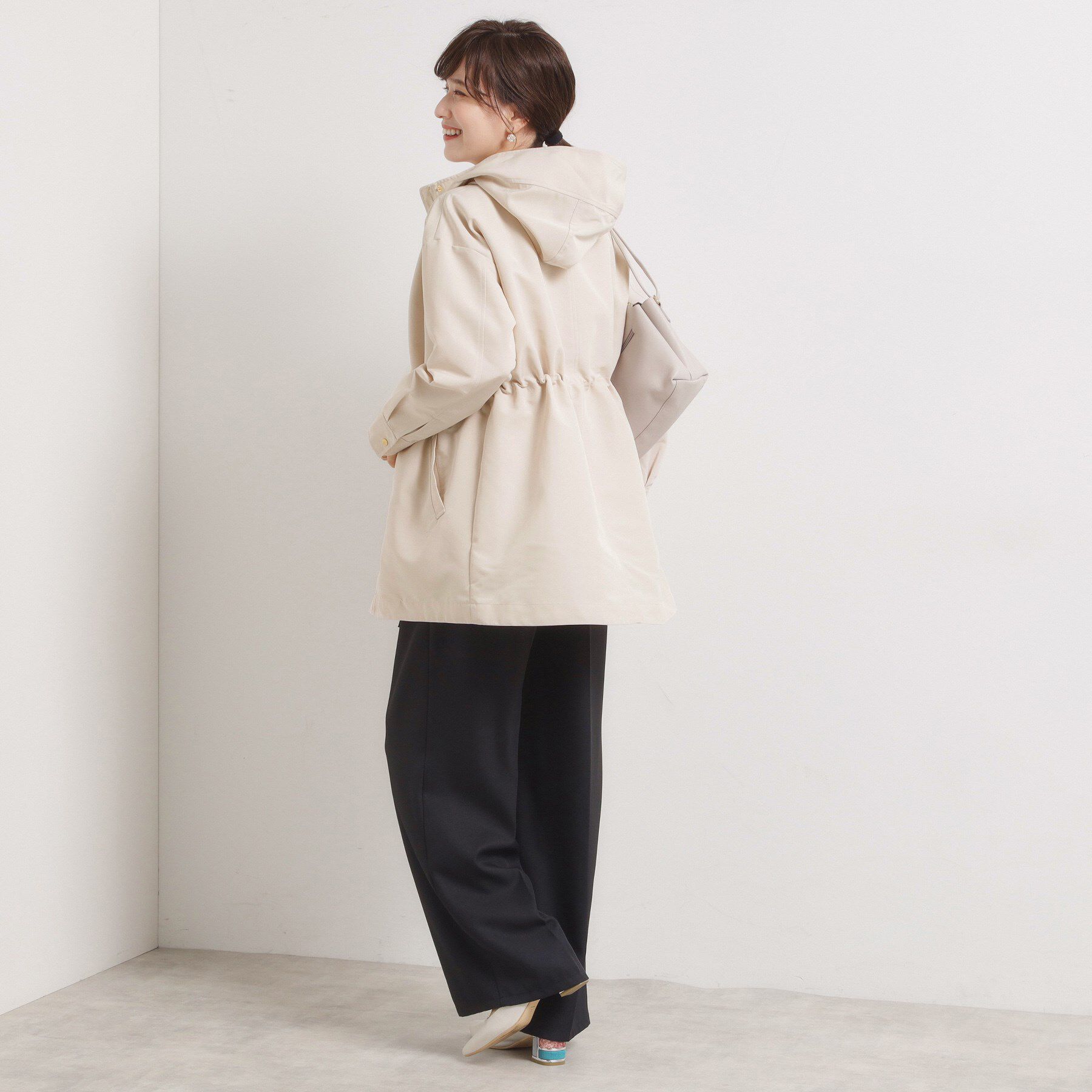 ITS&rsquo;DEMO「【撥水/花粉防止/手洗い可】ボアライナー付きミディ丈マウンテンパーカー」|ブルゾン・スタジャン|