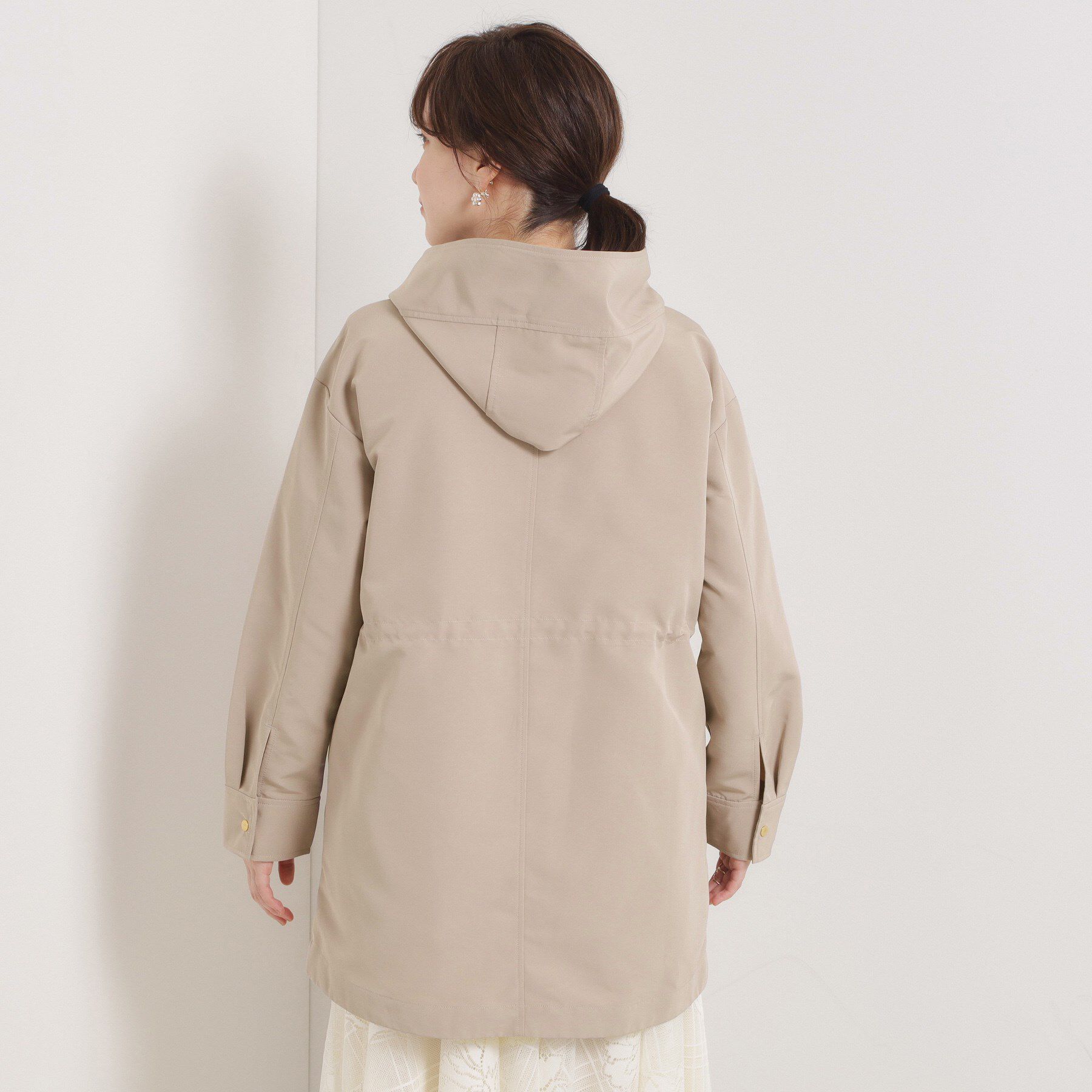 ITS&rsquo;DEMO「【撥水/花粉防止/手洗い可】ボアライナー付きミディ丈マウンテンパーカー」|ブルゾン・スタジャン|