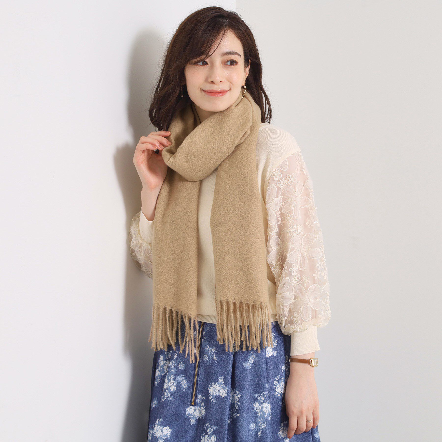 ITS&rsquo;DEMO「【8色／洗濯可】クリーミータッチ60幅無地ストール」|ストール|