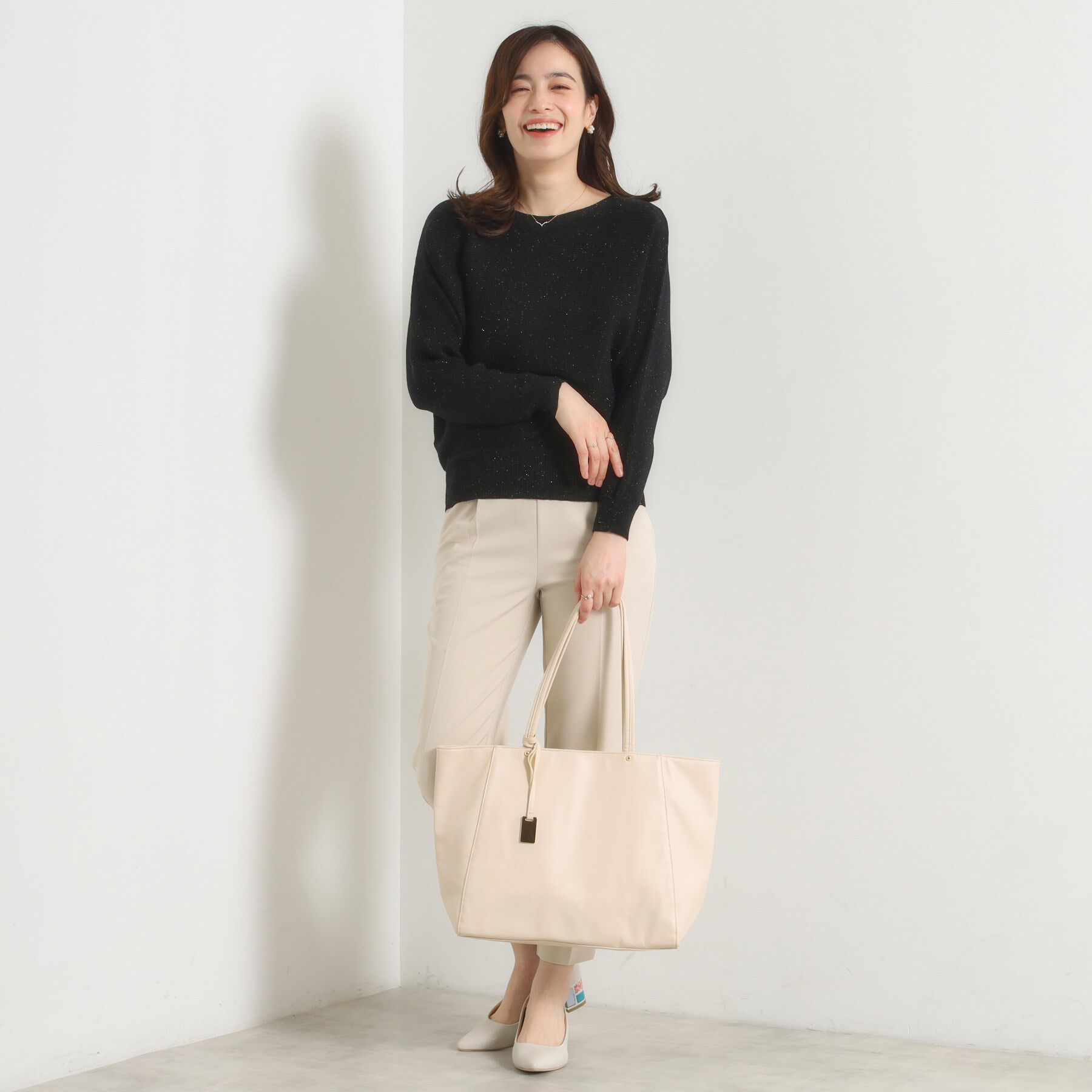 ITS&rsquo;DEMO「【手洗い可】アンジェリーナラメリブドルマンニット」|ニット・セーター|