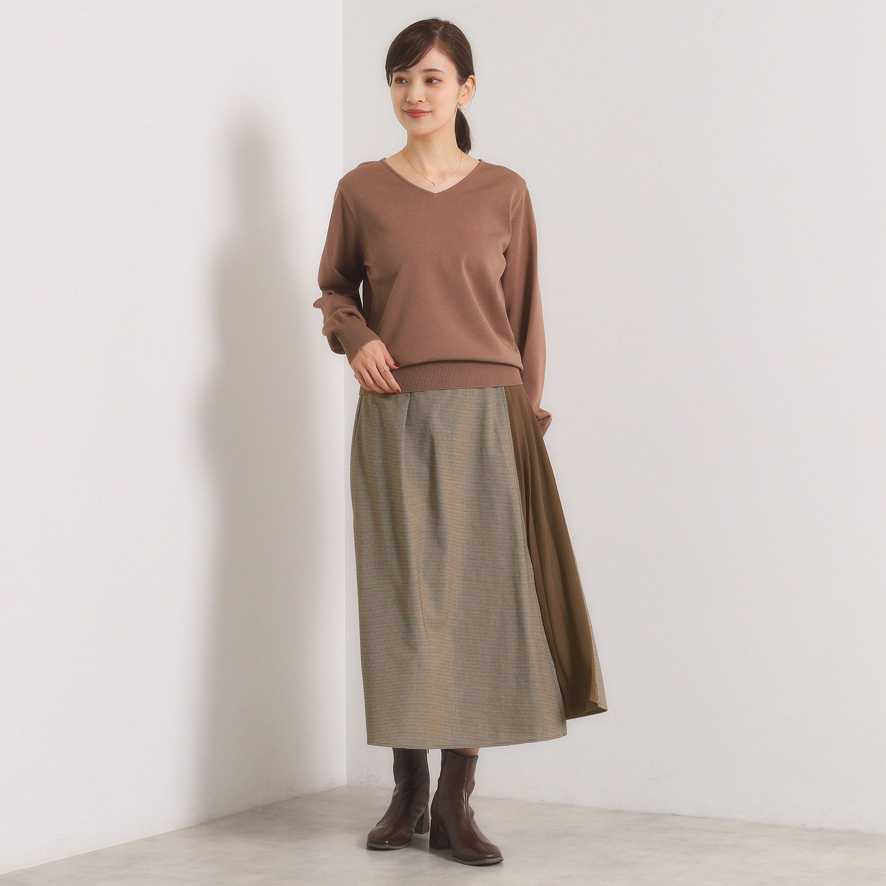 ITS&rsquo;DEMO「【手洗い可】チェック切替ガウチョパンツ」|その他|