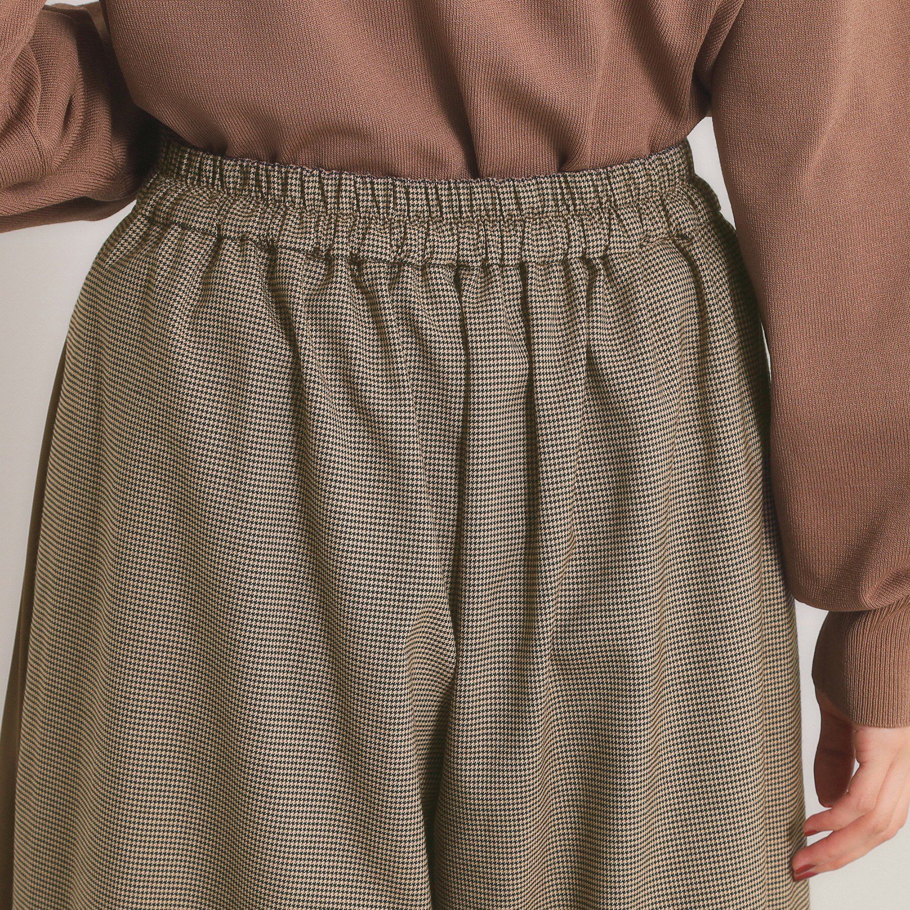 ITS&rsquo;DEMO「【手洗い可】チェック切替ガウチョパンツ」|その他|