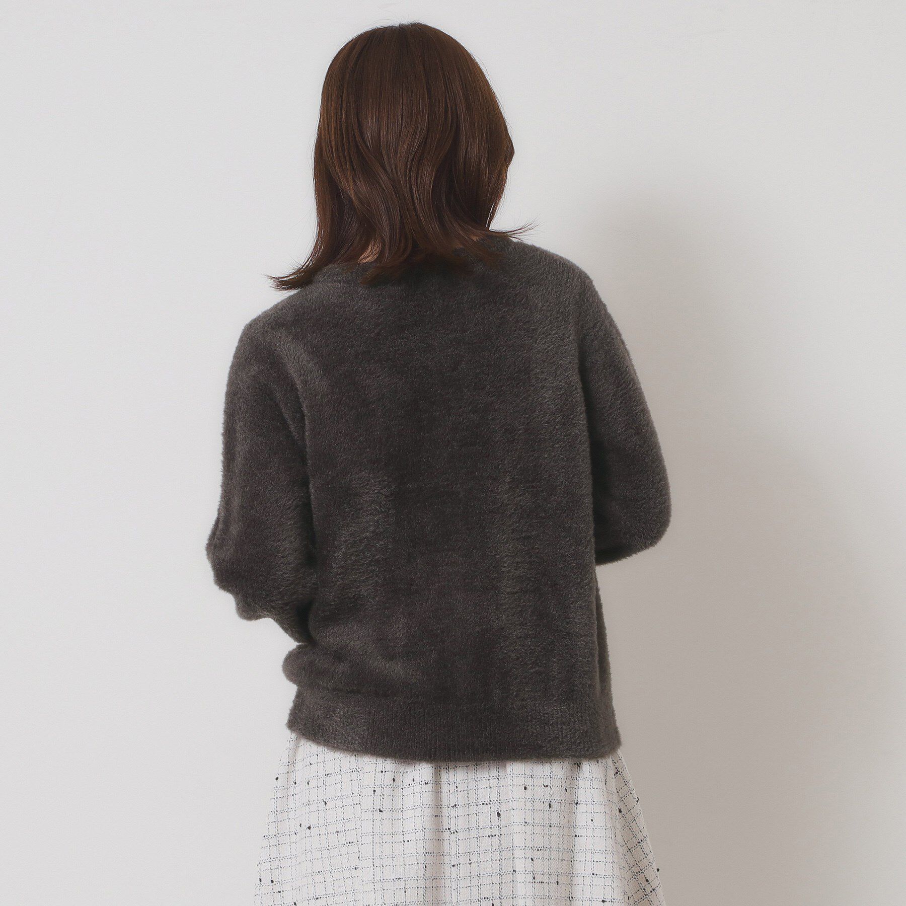 ITS&rsquo;DEMO「【手洗い可】フェザーヤーンクルーカーディガン」|カーディガン|