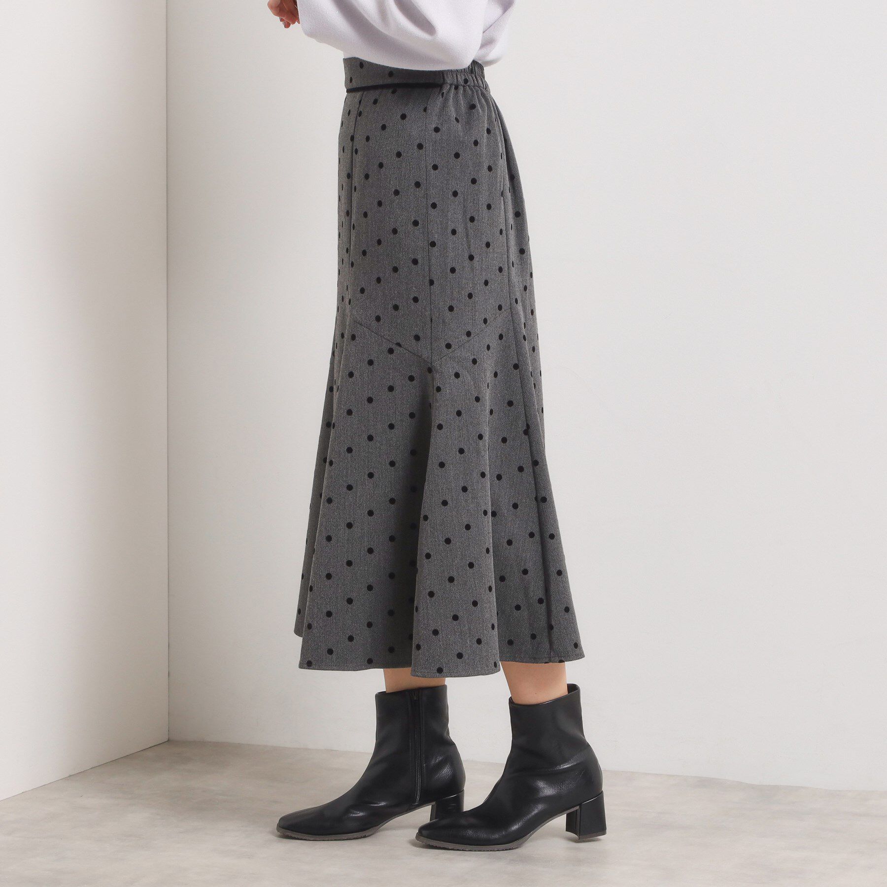 ITS&rsquo;DEMO「【手洗い可/ウエストゴム】ヘリンボーンマーメイドスカート」|スカート|